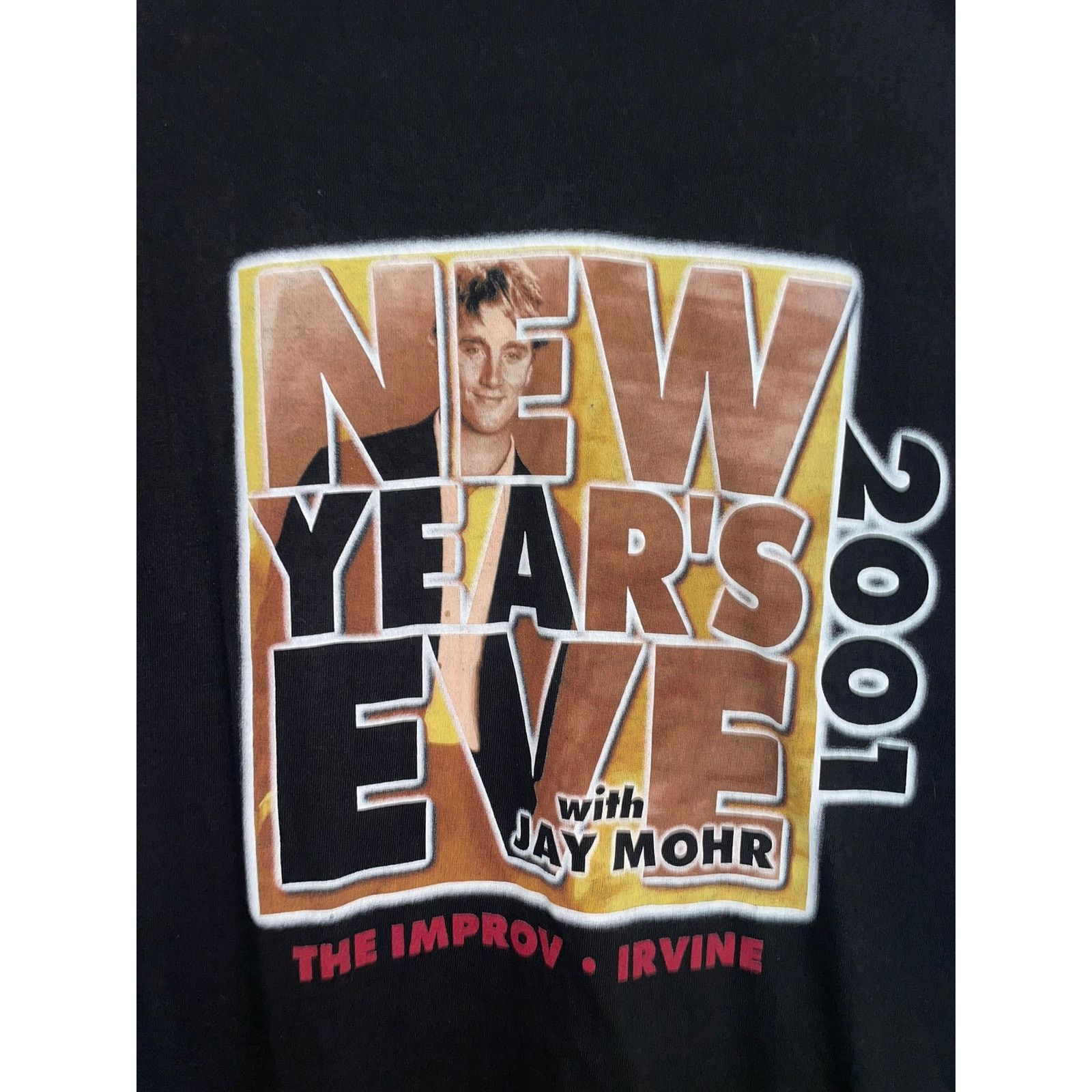 Hanes Vintage Jay Mohr Shirt New Year's Eve Black L Comedy Tee Y2K Size US L / EU 52-54 / 3 - 5 Thumbnail
