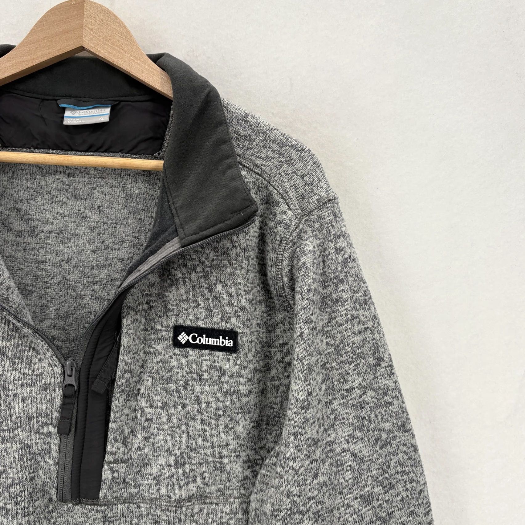 Vintage Columbia Pullover Hoodie/Mock Neck Fleece Half Zip 1/4 Zip Pockets Gray Mens XL Outdoor Hiking Sweatshirt Size US XL / EU 56 / 4 - 2 Thumbnail