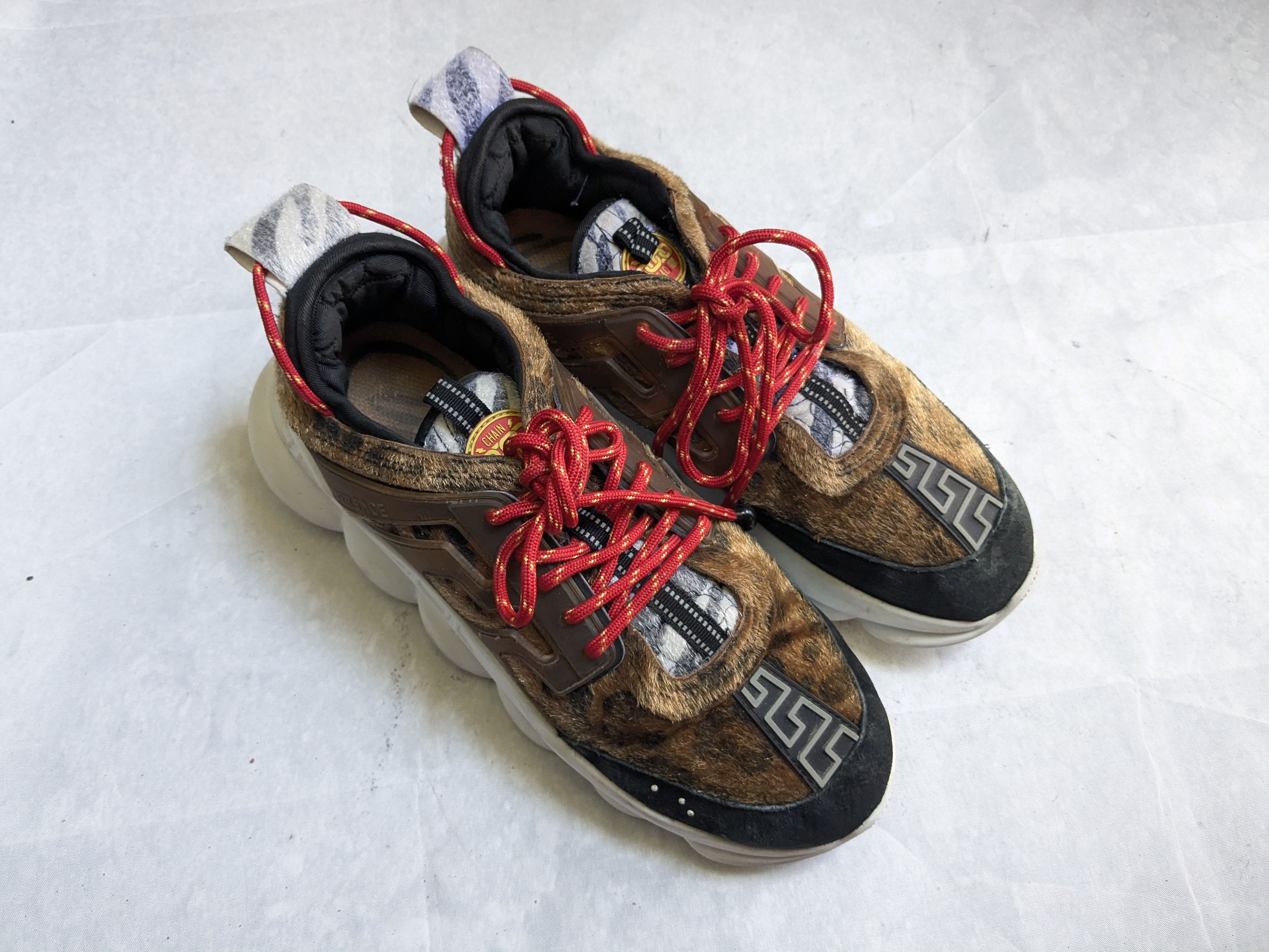 Versace Versace Chain Reaction Sneakers 11 44 Cheetah Size US 11 / EU 44 - 2 Thumbnail