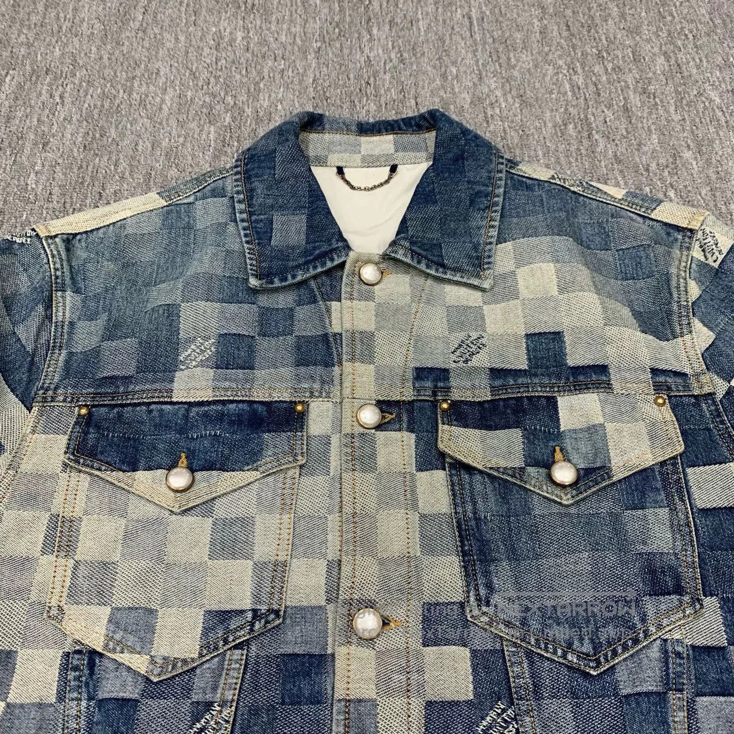 Louis Vuitton lv x 菲董 chessboard denim jacket. Size US XXL / EU 58 / 5 - 8 Thumbnail