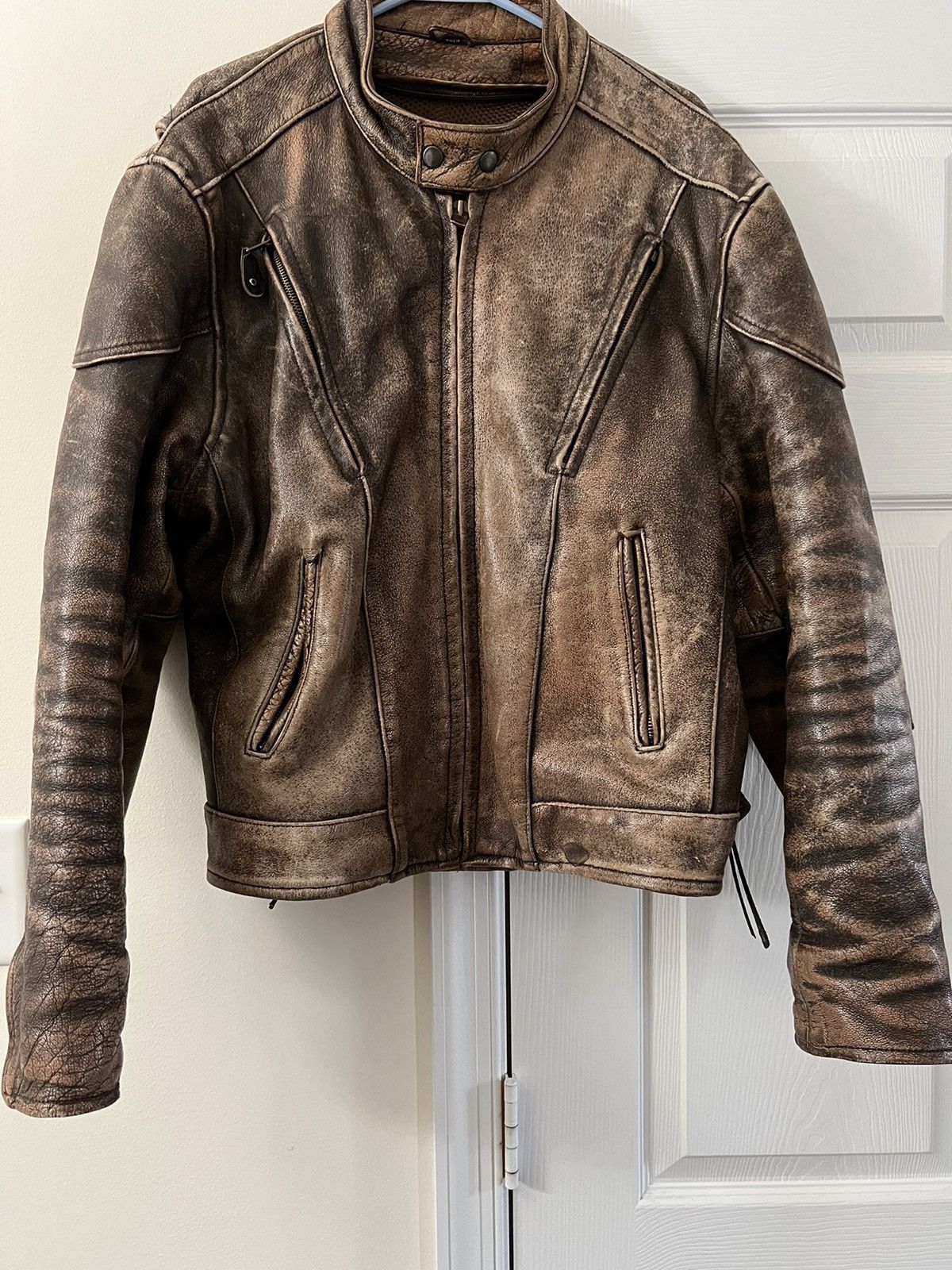 image of Vintage Leather Jacket in Brown, Men's (Size XL)