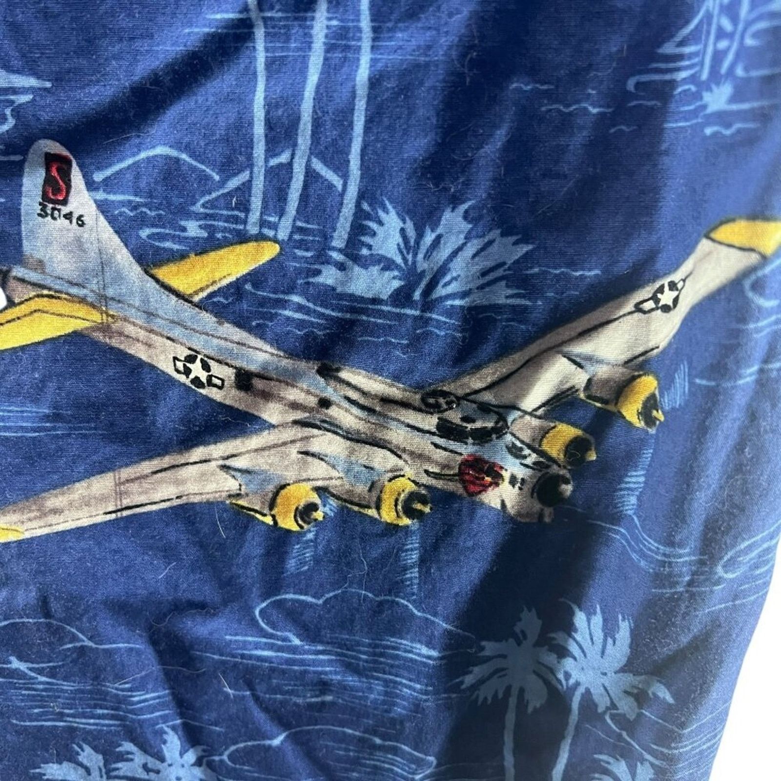 Vintage Kalaheo RJC Hawaiian Shirt Bombers B52s Fighter Planes L Size US L / EU 52-54 / 3 - 4 Thumbnail