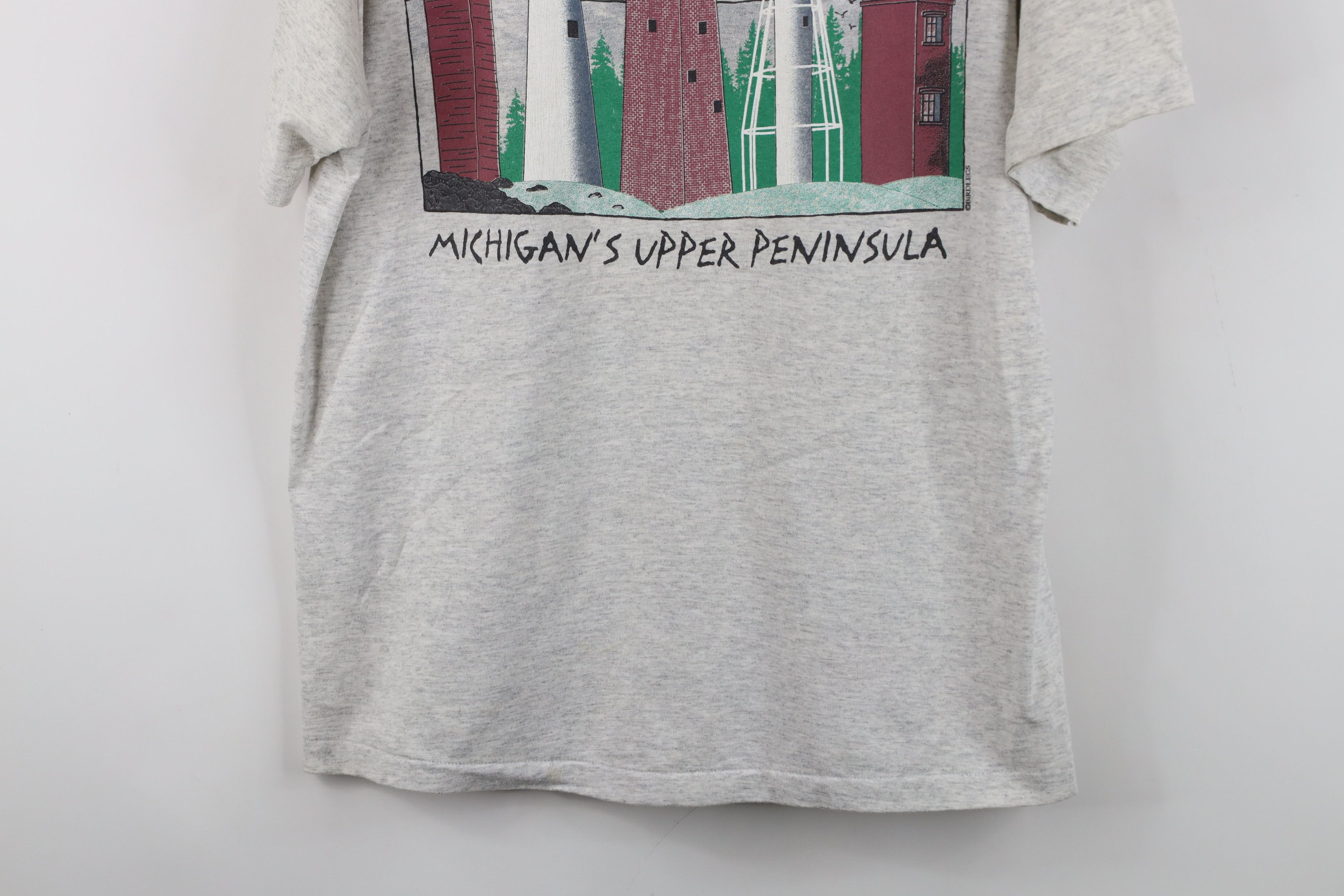 Vintage Vintage 90s Streetwear Upper Peninsula Lighthouse T-Shirt Size US L / EU 52-54 / 3 - 3 Thumbnail
