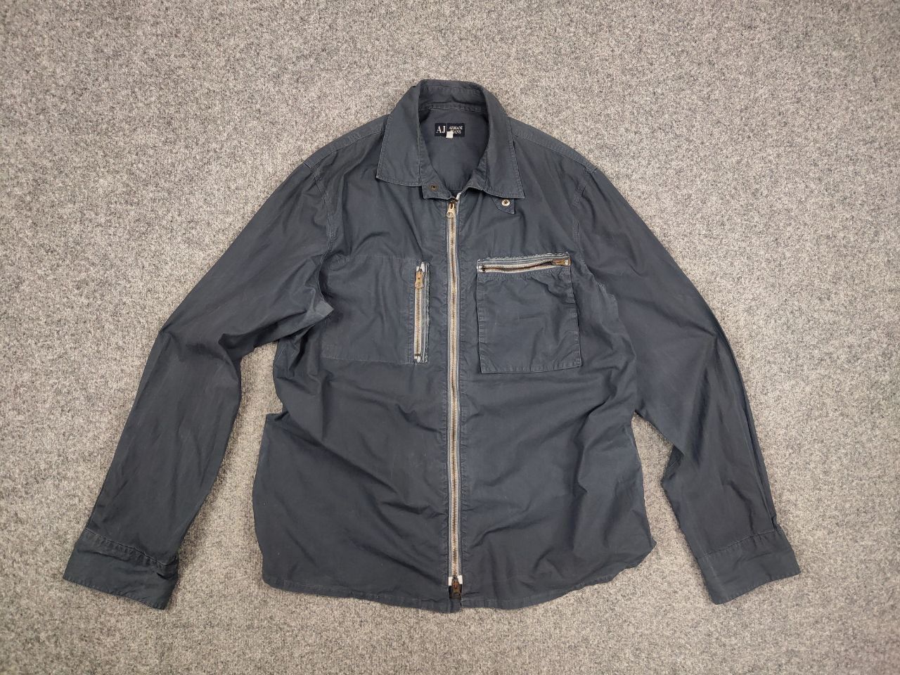 Armani Vintage Armani Jeans Pocket Zipper Light Faded Overshirt Y2K Size US L / EU 52-54 / 3 - 9 Thumbnail