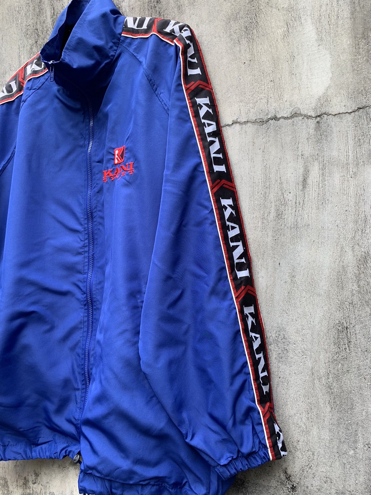 Karl Kani Vintage 90s Karl Kani Sport Taped Windbreaker Jacket Hip Hop Size US L / EU 52-54 / 3 - 7 Thumbnail
