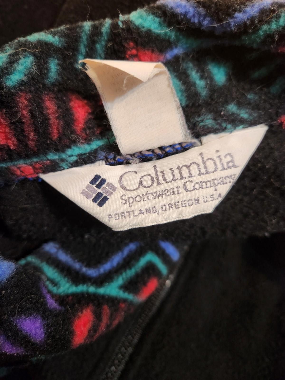 Columbia Vintage Columbia Fleece Jacket Black Aztec Collar XL Size US XL / EU 56 / 4 - 3 Thumbnail
