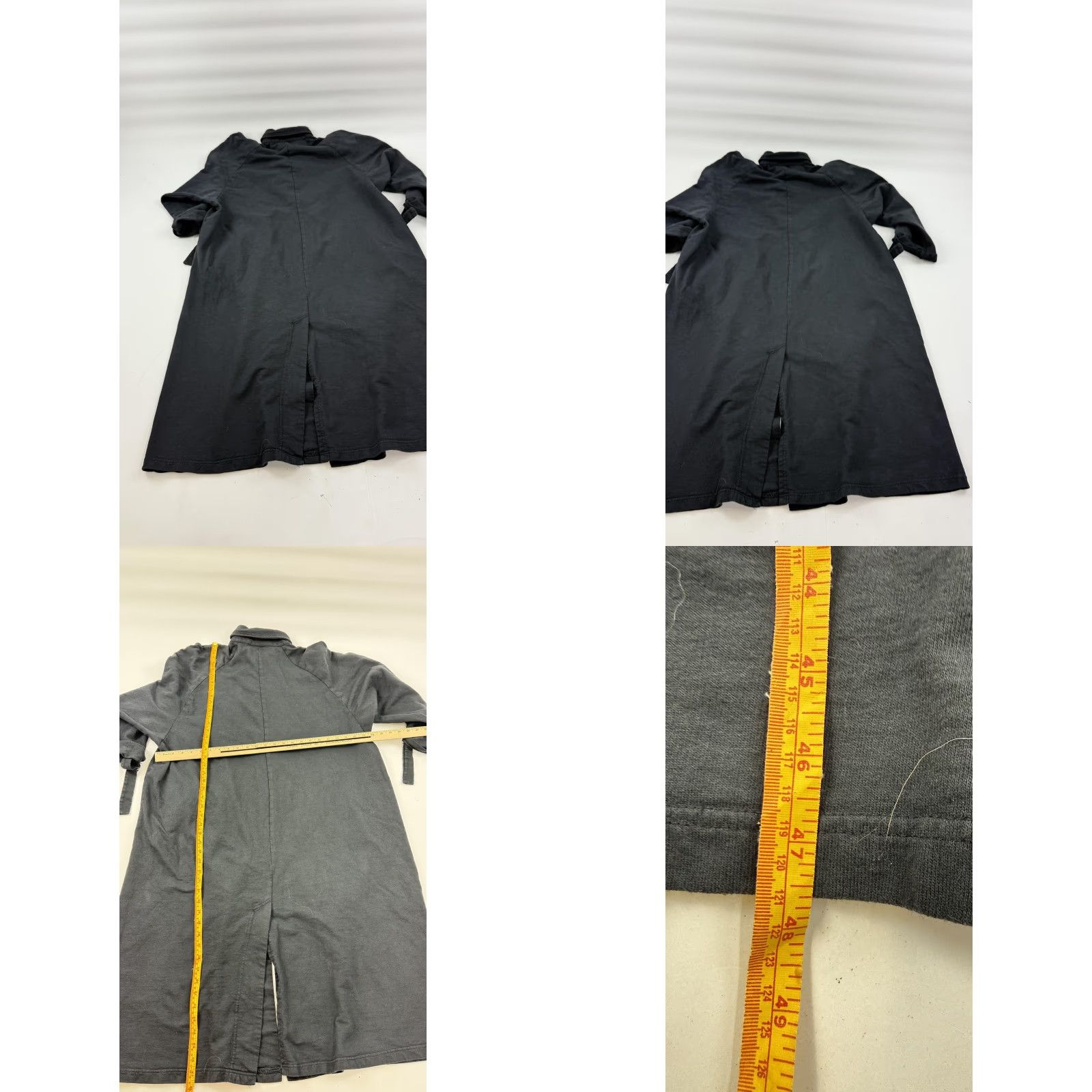 Vintage Tom Tom California Dress Shirt Dress Duster Black Womens Medium 100% Cotton Made USA Midi Button Front Collared Puff Raglan Sleeve Casual Size M / US 6-8 / IT 42-44 - 8 Thumbnail