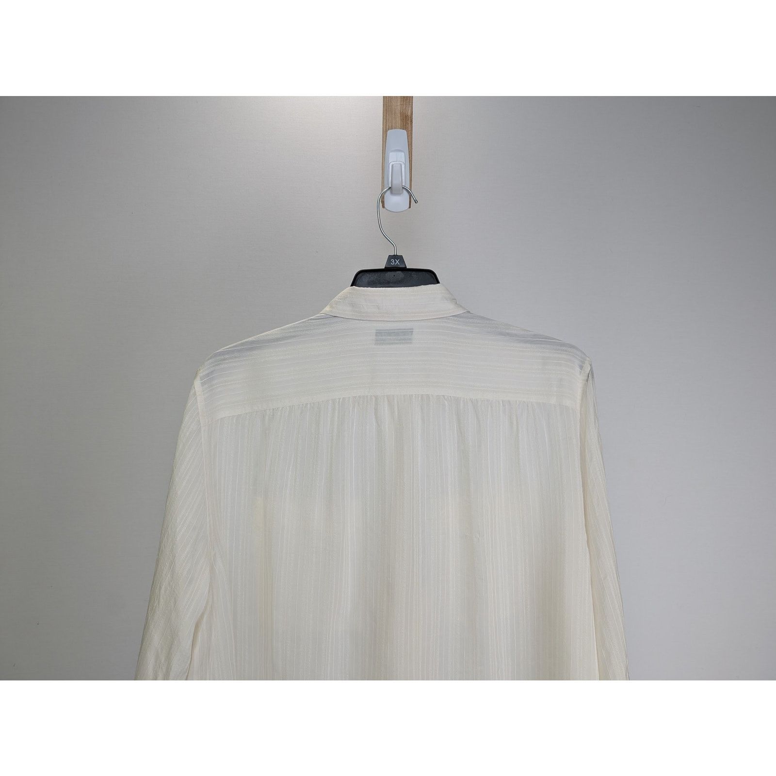 Saint Laurent Paris o1rshd1 Chemise Tunique Patte Polo Cup 9601 Shirt in Ivory Size US XL / EU 56 / 4 - 9 Thumbnail