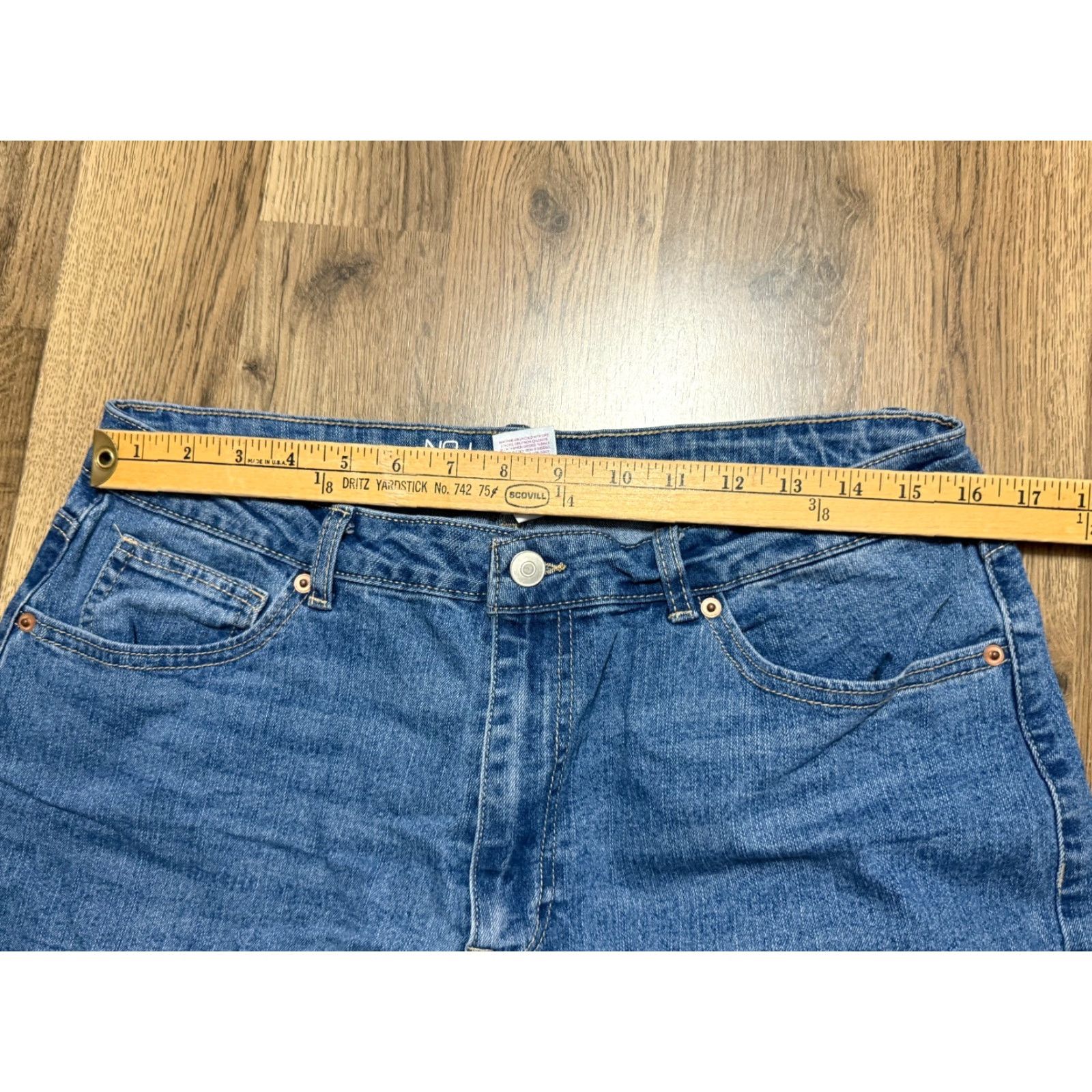 Vintage VINTAGE? No Boundaries Jeans, Women's 15, Blue Denim, Ankle, Straight Leg, 5-Pocket - Pocket - Jeans - Womens Size 36" / US 14 / IT 50 - 6 Thumbnail