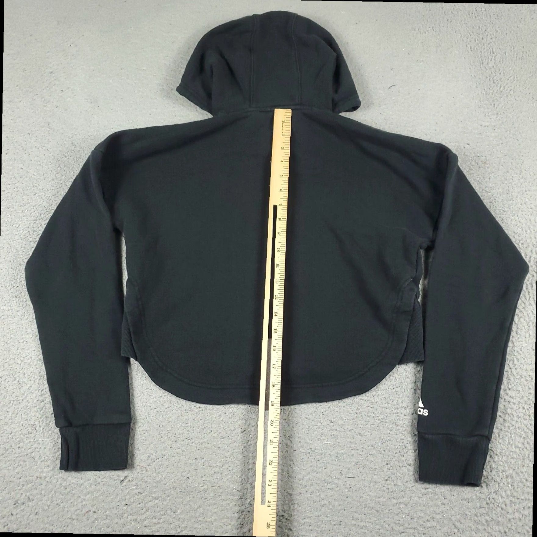 Adidas Adidas Women's Hoodie XS Black Cotton Blend Pullover Sweatshirt Size XS / US 0-2 / IT 36-38 - 5 Thumbnail