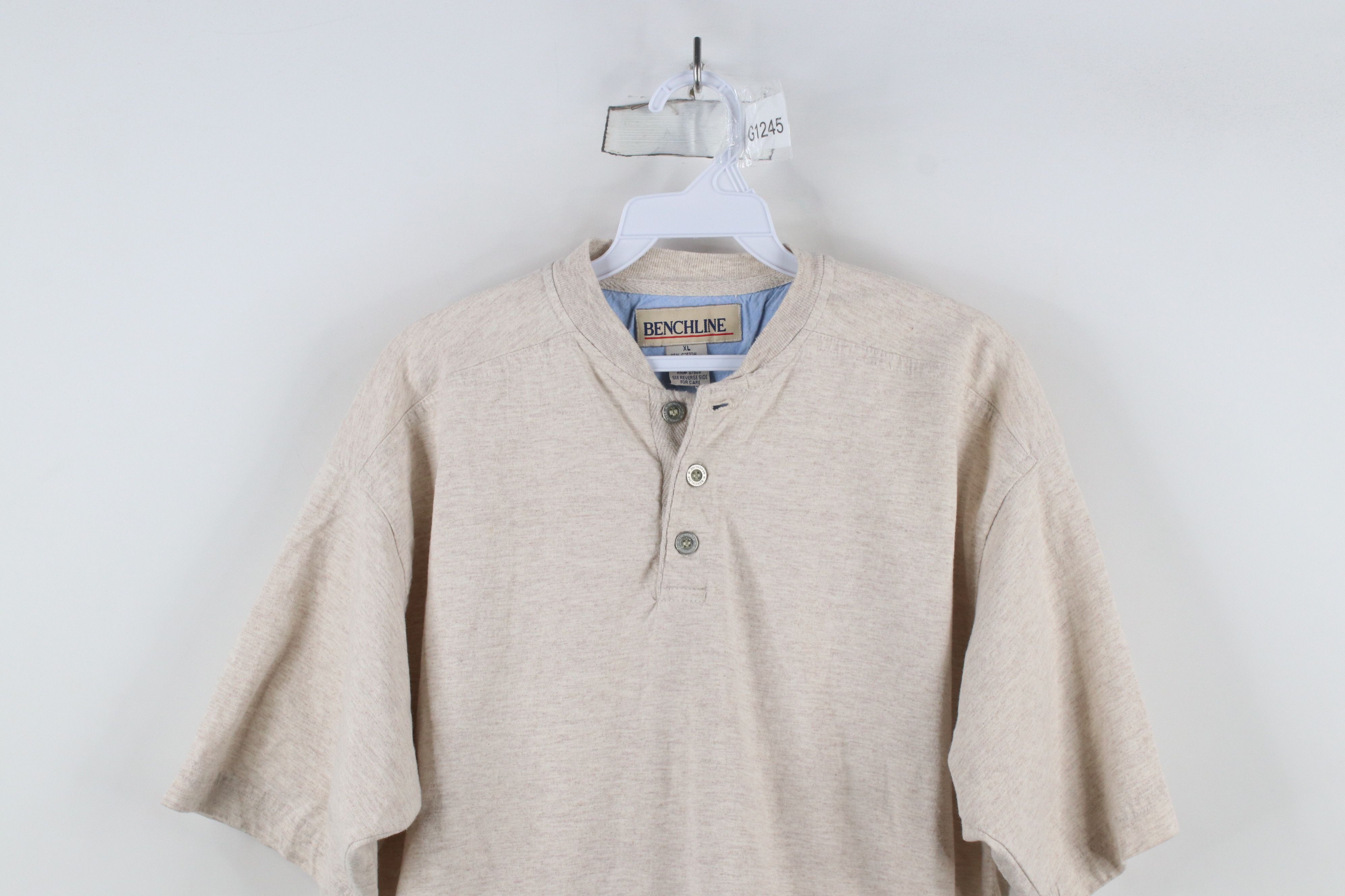 Vintage Vintage 90s Streetwear Short Sleeve T-Shirt Oatmeal Brown Size US XL / EU 56 / 4 - 2 Thumbnail