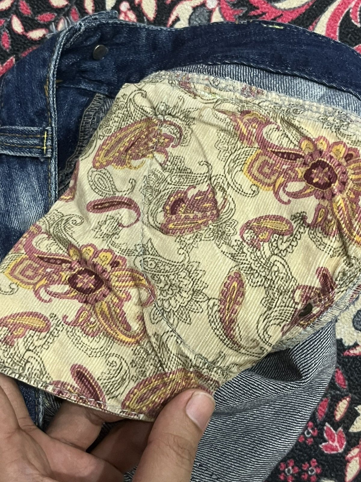 Japanese Brand ⚡️Flare⚡️Vintage Japanese Brand Anna Kerry Blue Faded Jeans Size 28" / US 6 / IT 42 - 19 Thumbnail