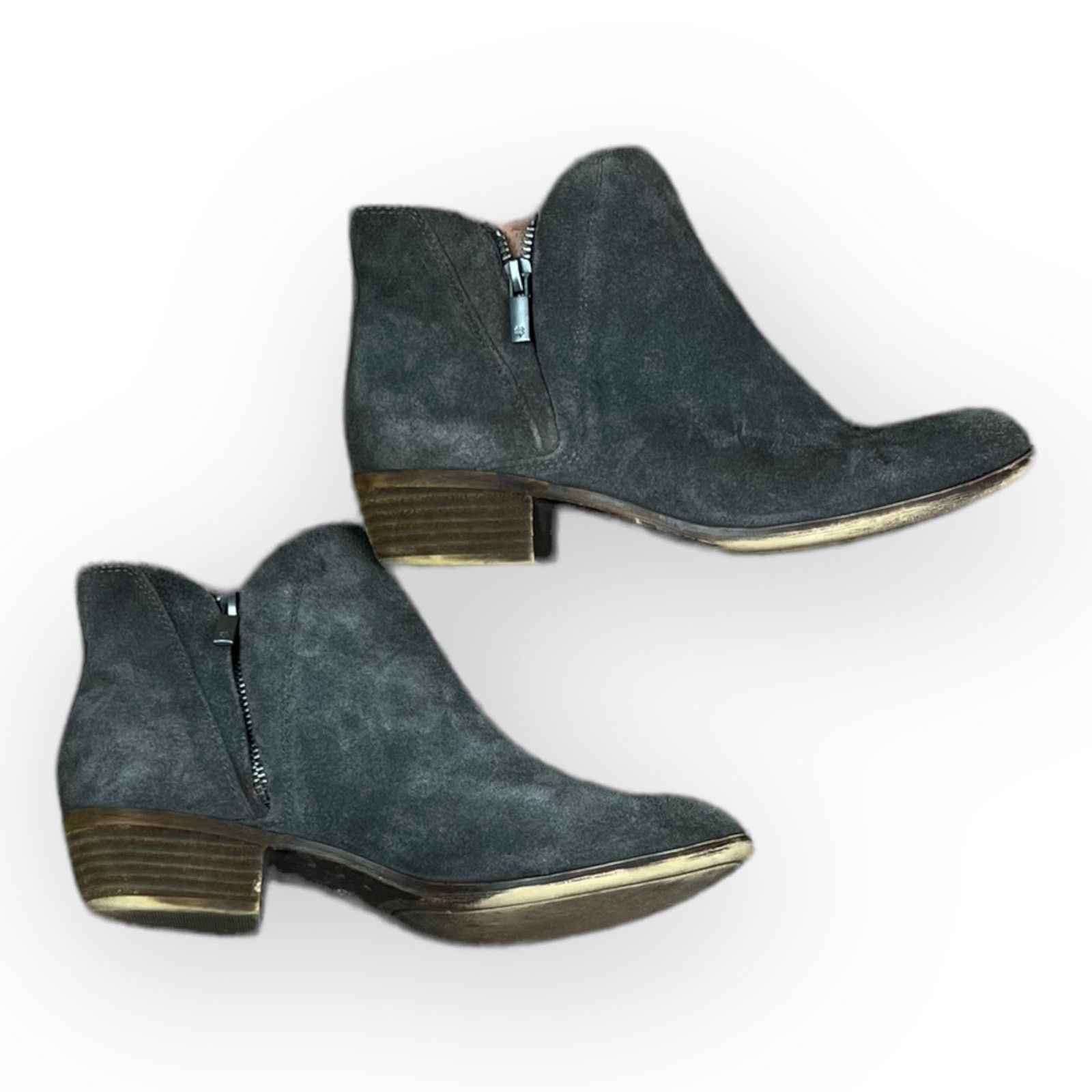 Lucky Brand Lucky Brand | Brenon Gray Suede Distressed Ankle Bootie Size US 9 / IT 39 - 5 Thumbnail