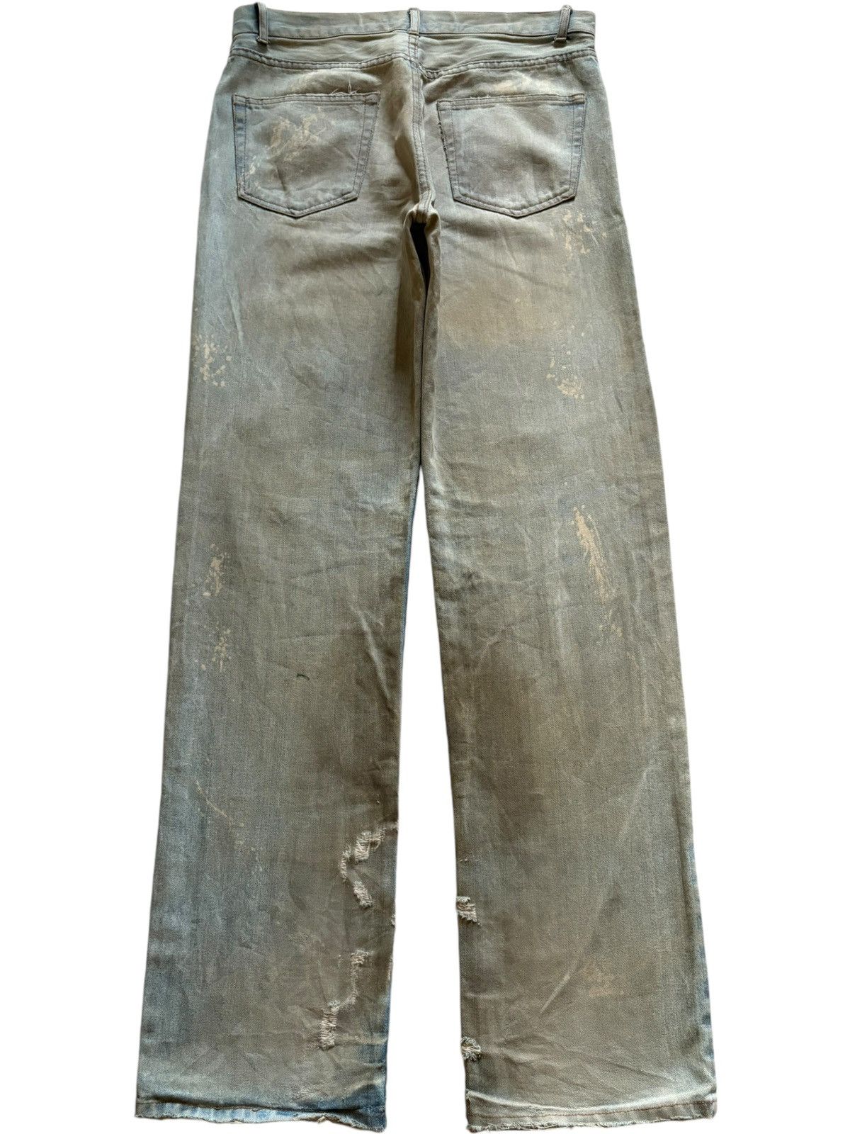 Vintage Japanese Brand Bleached Mud Wash Baggy Jeans