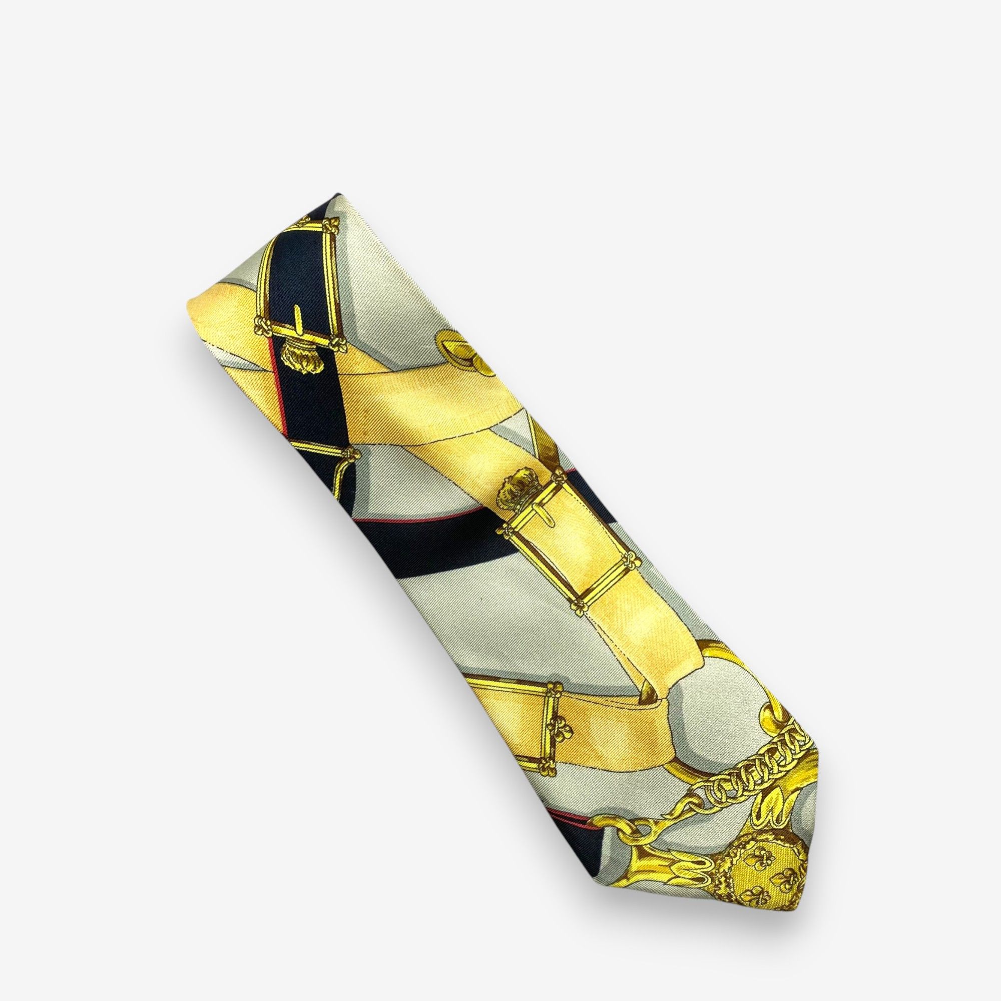 Hermes Vintage Hermes SILK Necktie Cravate Pure Silk Neck Tie Size ONE SIZE - 2 Thumbnail