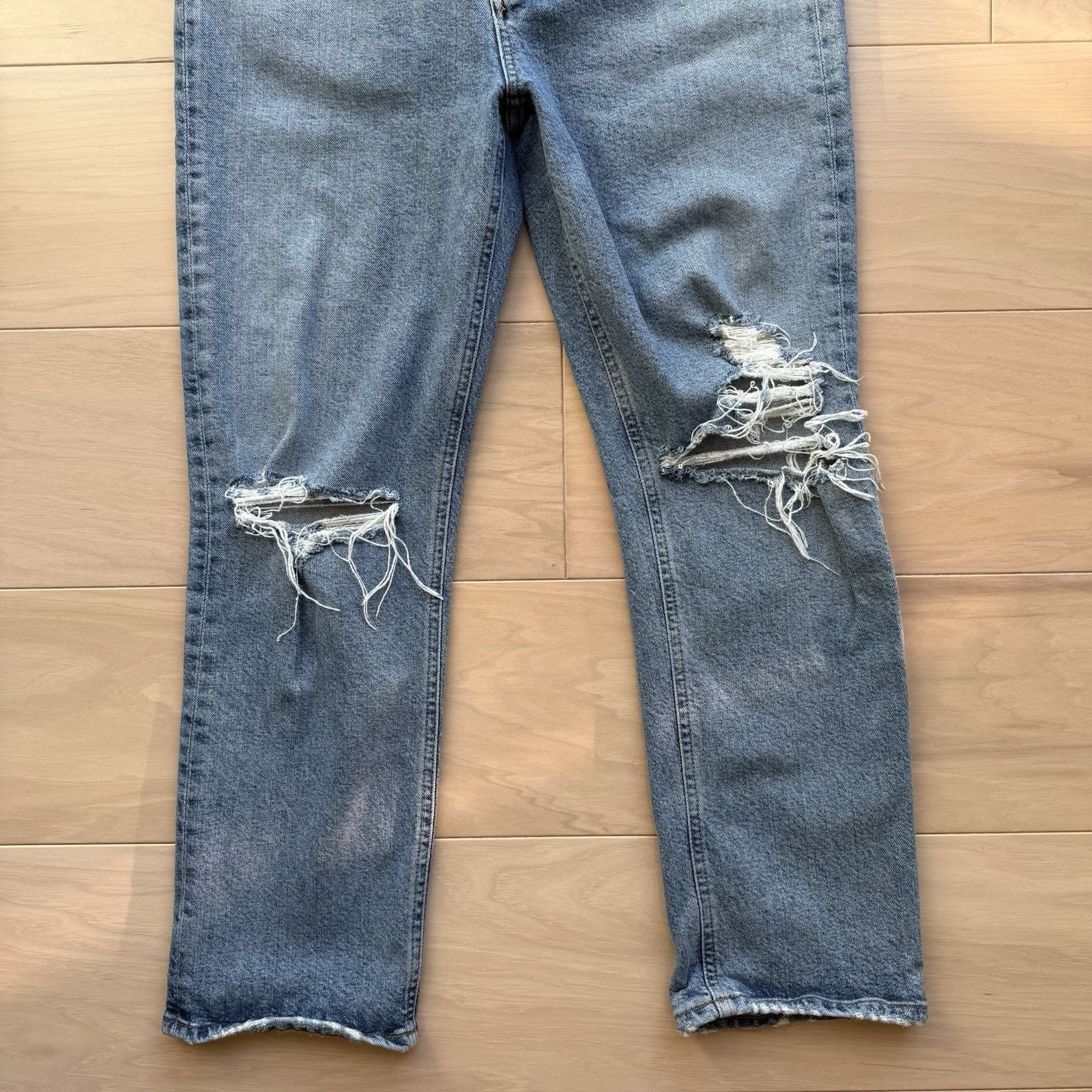 Agolde Agolde Riley Crop Jeans Women's 29 Blue High Rise Glam Size 29" - 4 Thumbnail