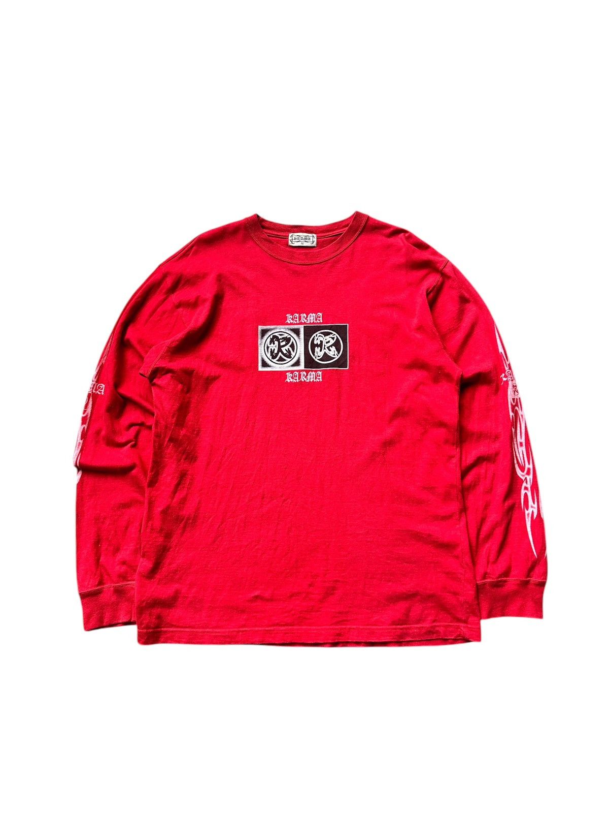 Japanese Brand Vintage Karma Japanese Brand Long Sleeve Size US L / EU 52-54 / 3 - 3 Thumbnail