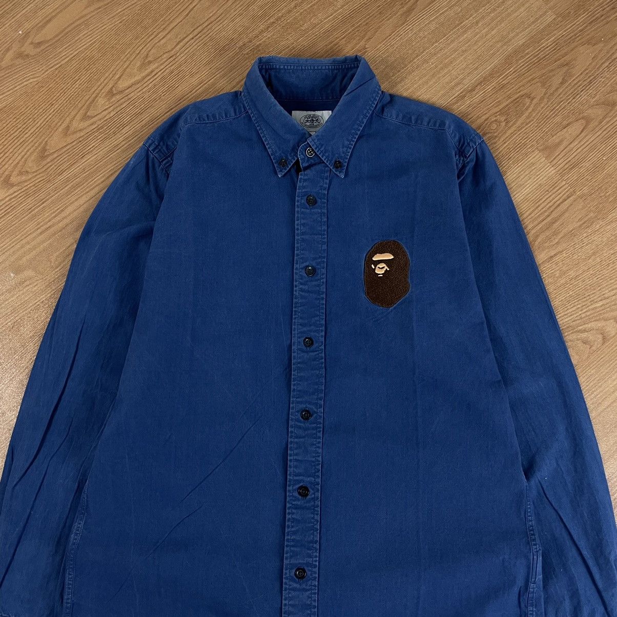 Bape A bathing Ape Button Down Indigo Shirt Size US M / EU 48-50 / 2 - 2 Thumbnail