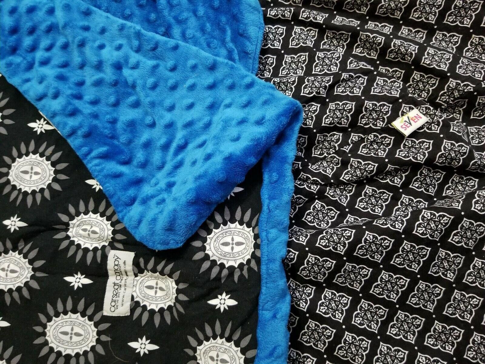 Designer Carseat Canopy + Seven Baby Carrier Sling Black And Blue Size ONE SIZE - 2 Thumbnail