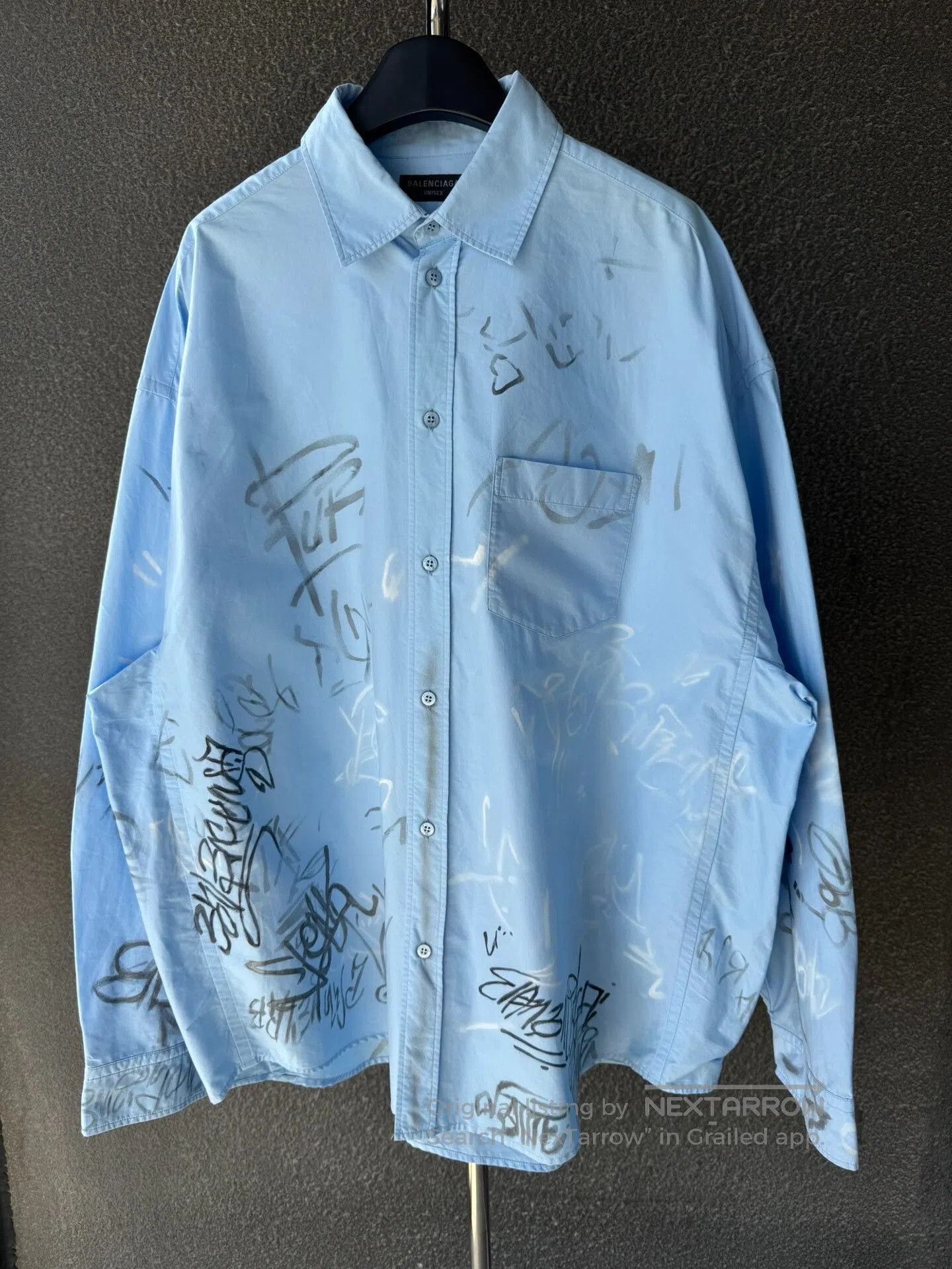 Balenciaga Balenciaga Graffiti Shirt Size 2 Secondhand. Size S / US 4 / IT 40 - 1 Thumbnail