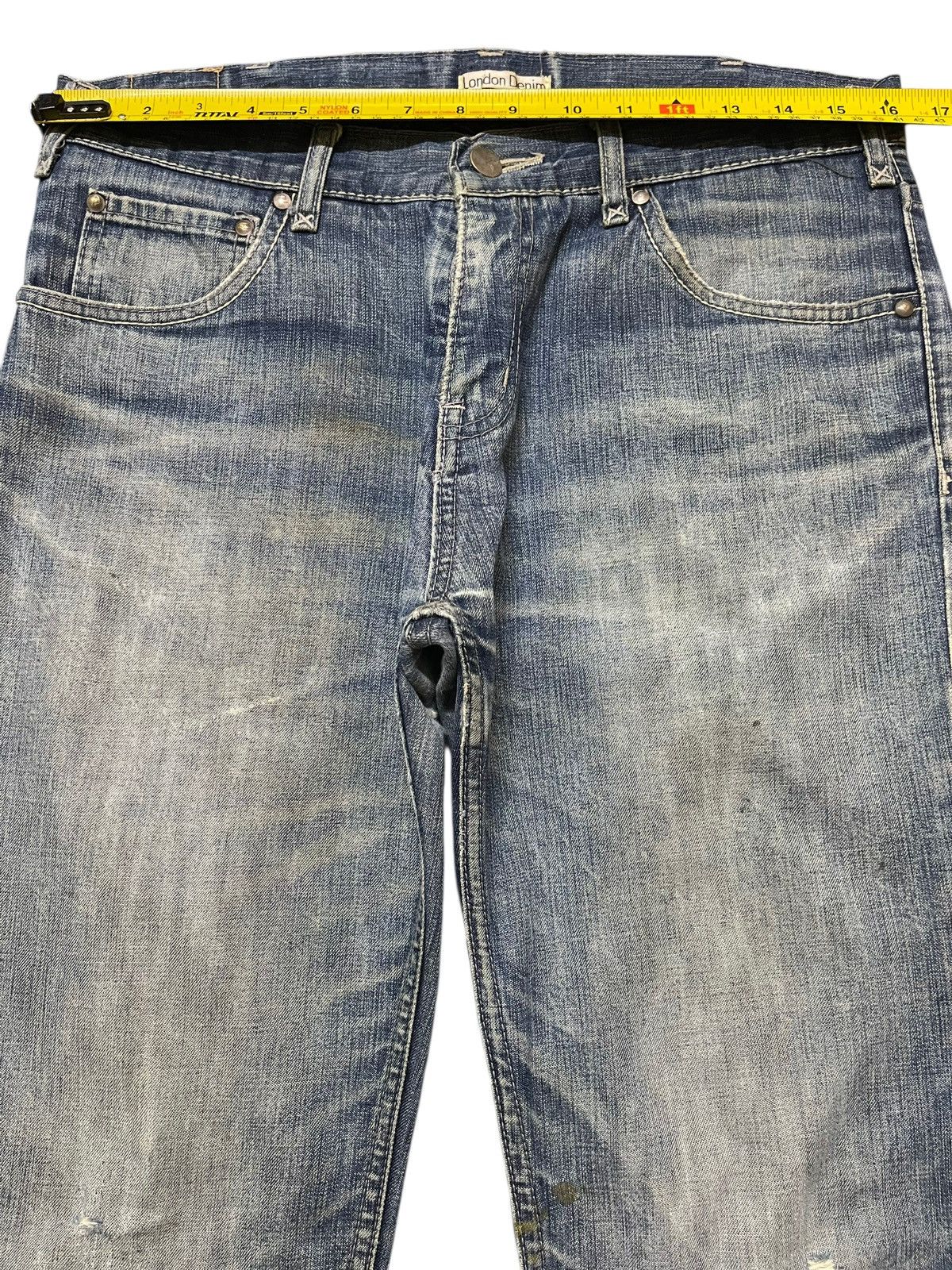semanticdesign Vintage Japanese Brand Faded Wash Distress Wide Leg Bootcuts Size US 32 / EU 48 - 11 Thumbnail
