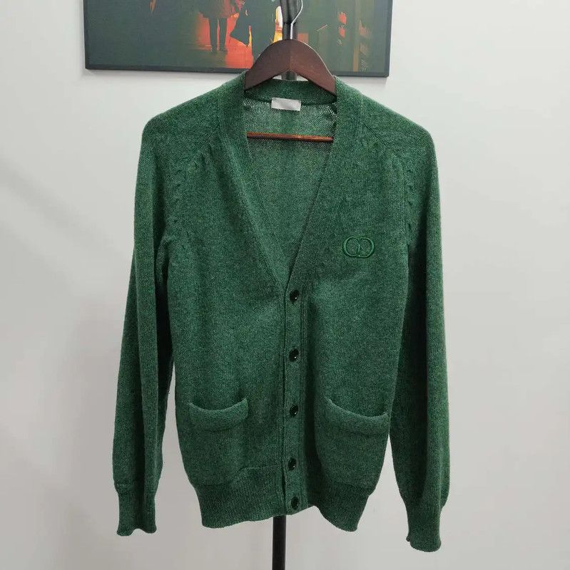 Dior Dior Deep Green Wool Long Sleeve Sweater 0089 Size XS / US 0-2 / IT 36-38 - 1 Thumbnail