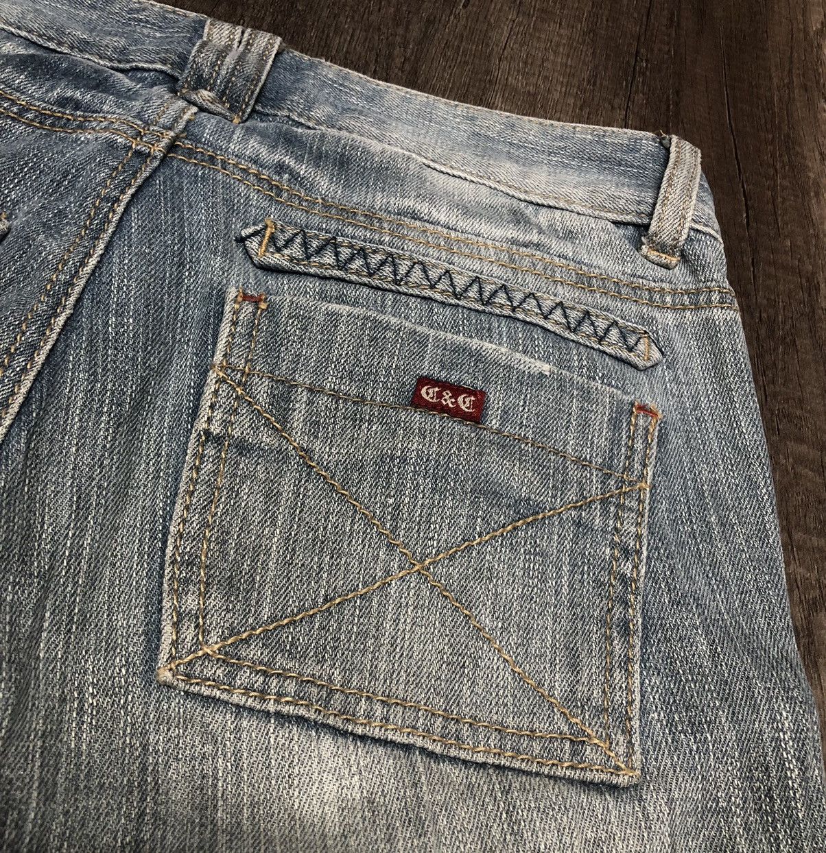 Japanese Brand × Vintage Japanese Brand Denim Bush Pant Design Size 28" / US 6 / IT 42 - 23 Thumbnail