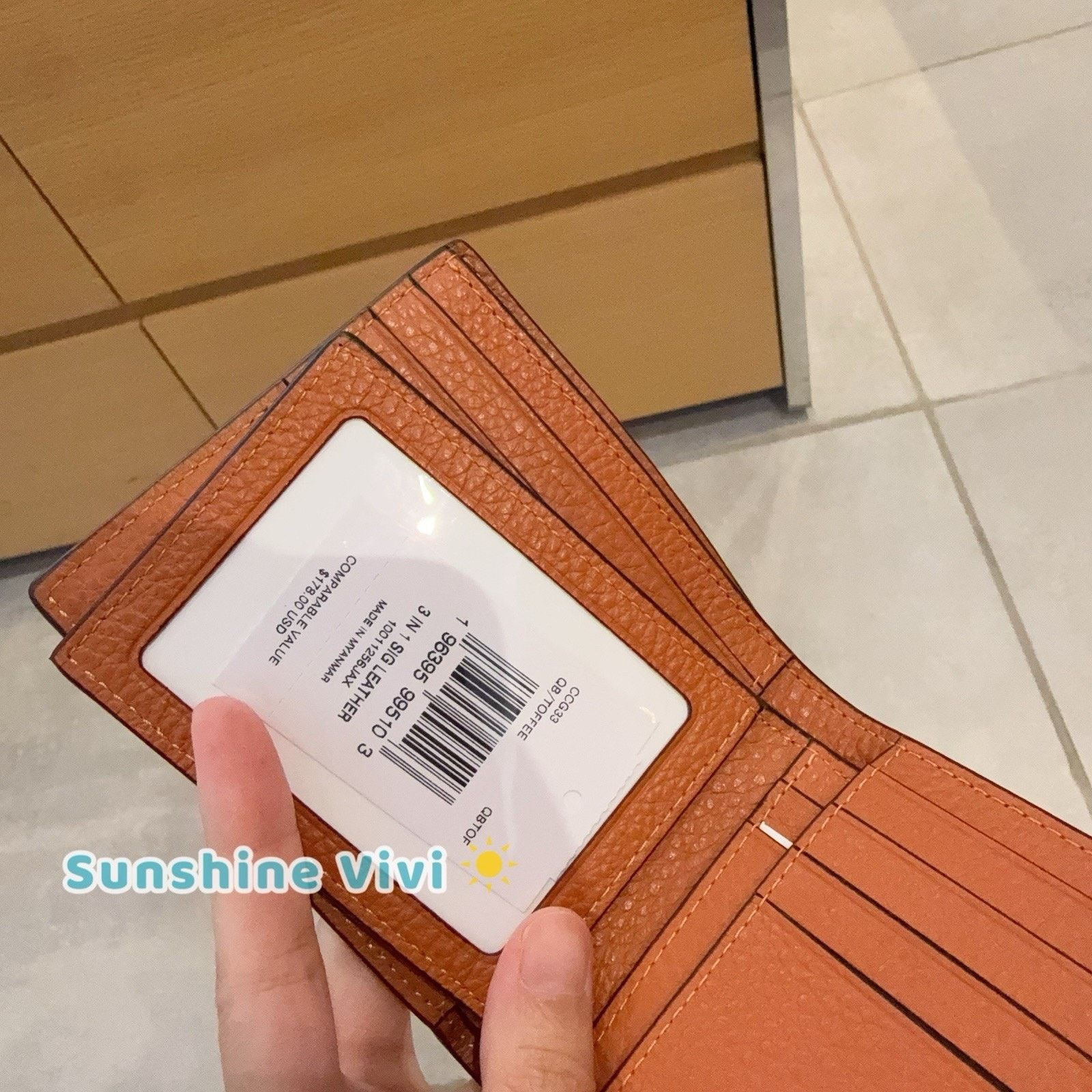 Coach NWT Coach 3 in 1 Wallet In Signature Leather Smooth Toffee Size ONE SIZE - 3 Thumbnail