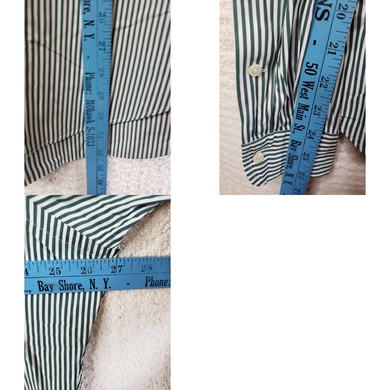 Ralph Lauren Ralph Lauren Custom Fit Shirt Mens XL Green White Stripe Long Sleeve Button-Up Size US XL / EU 56 / 4 - 9 Thumbnail