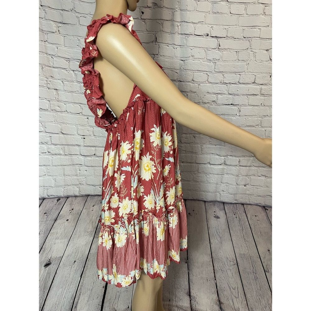 Free People NWT New $88 Free People Bali Wild Daisy Renaissance Red Com Size L / US 10 / IT 46 - 4 Thumbnail