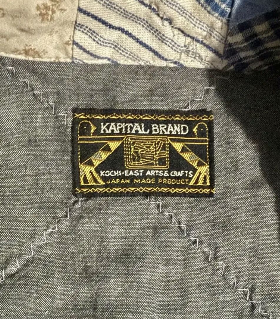 Kapital Kapital Yabane Cropped Quilted Patchwork Cotton Linen Jacket Size US L / EU 52-54 / 3 - 4 Thumbnail