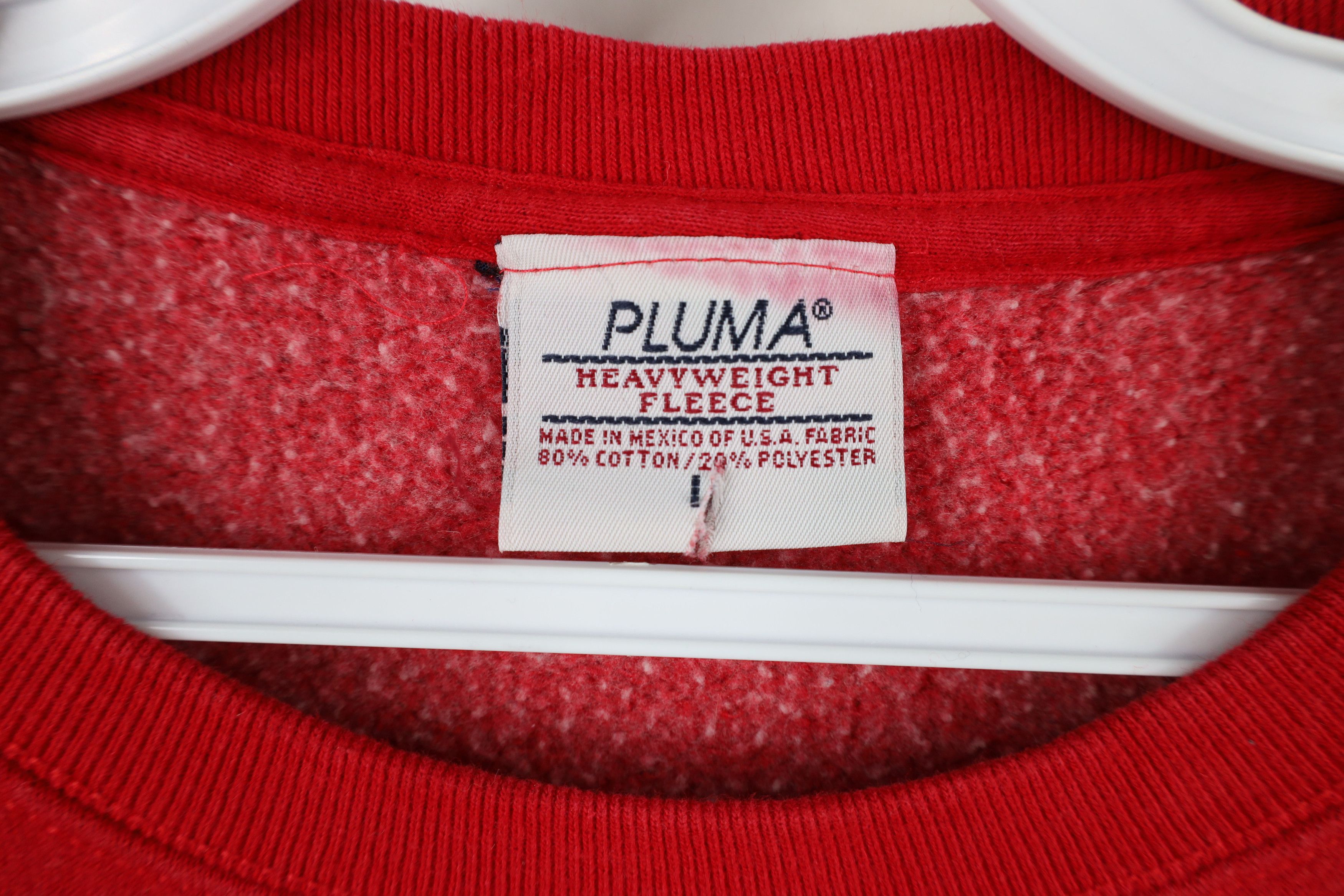 Vintage Vintage 90s Streetwear Heavyweight Crewneck Sweatshirt Red Size US L / EU 52-54 / 3 - 7 Thumbnail