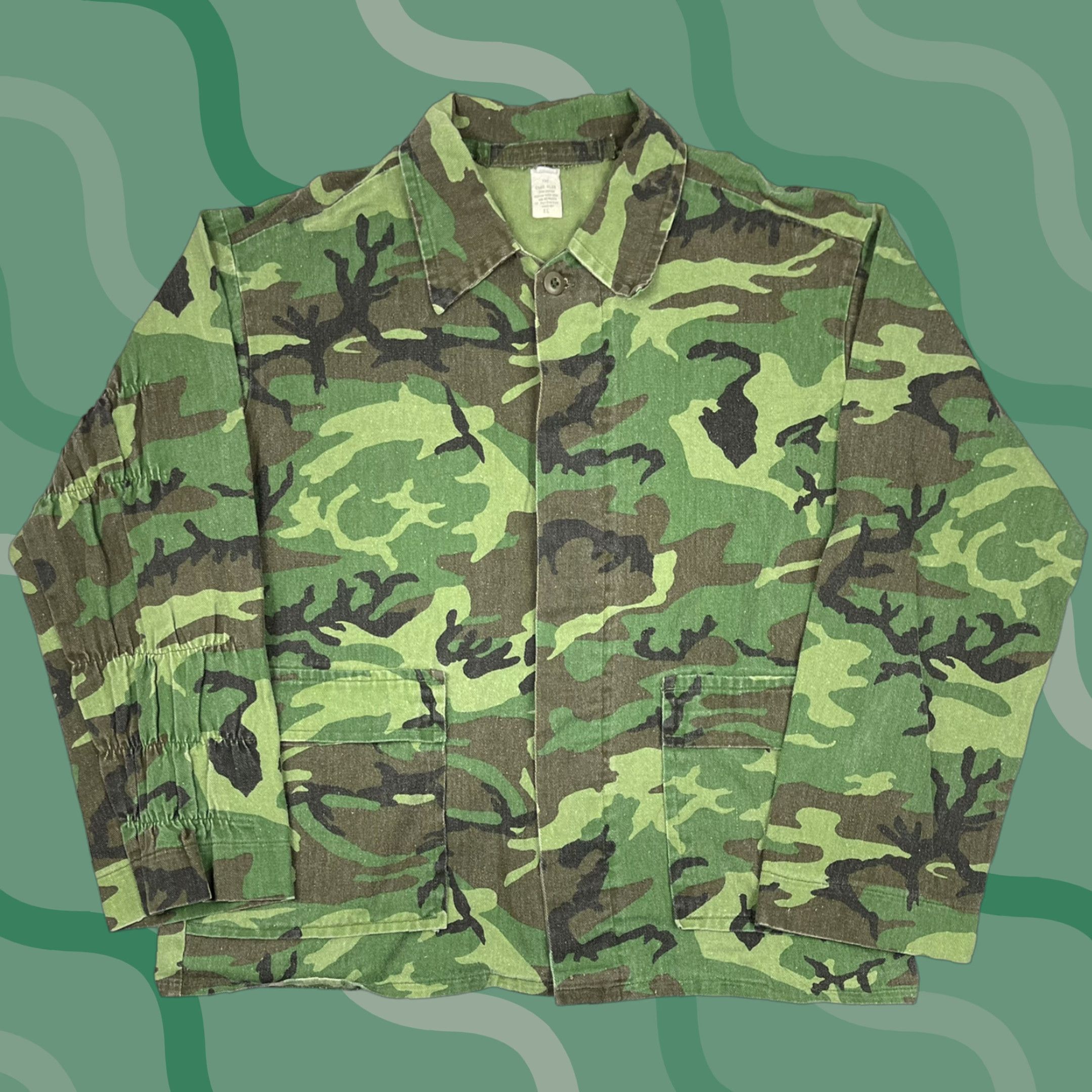 Vintage VINTAGE USA Canvas Camo Jacket – MT Field XL Men's Coat, Green, Full Zip, Multi-Pocket, 70s 80s, Workwear, Fall Winter Spring, Men's Size US XL / EU 56 / 4 - 1 Thumbnail