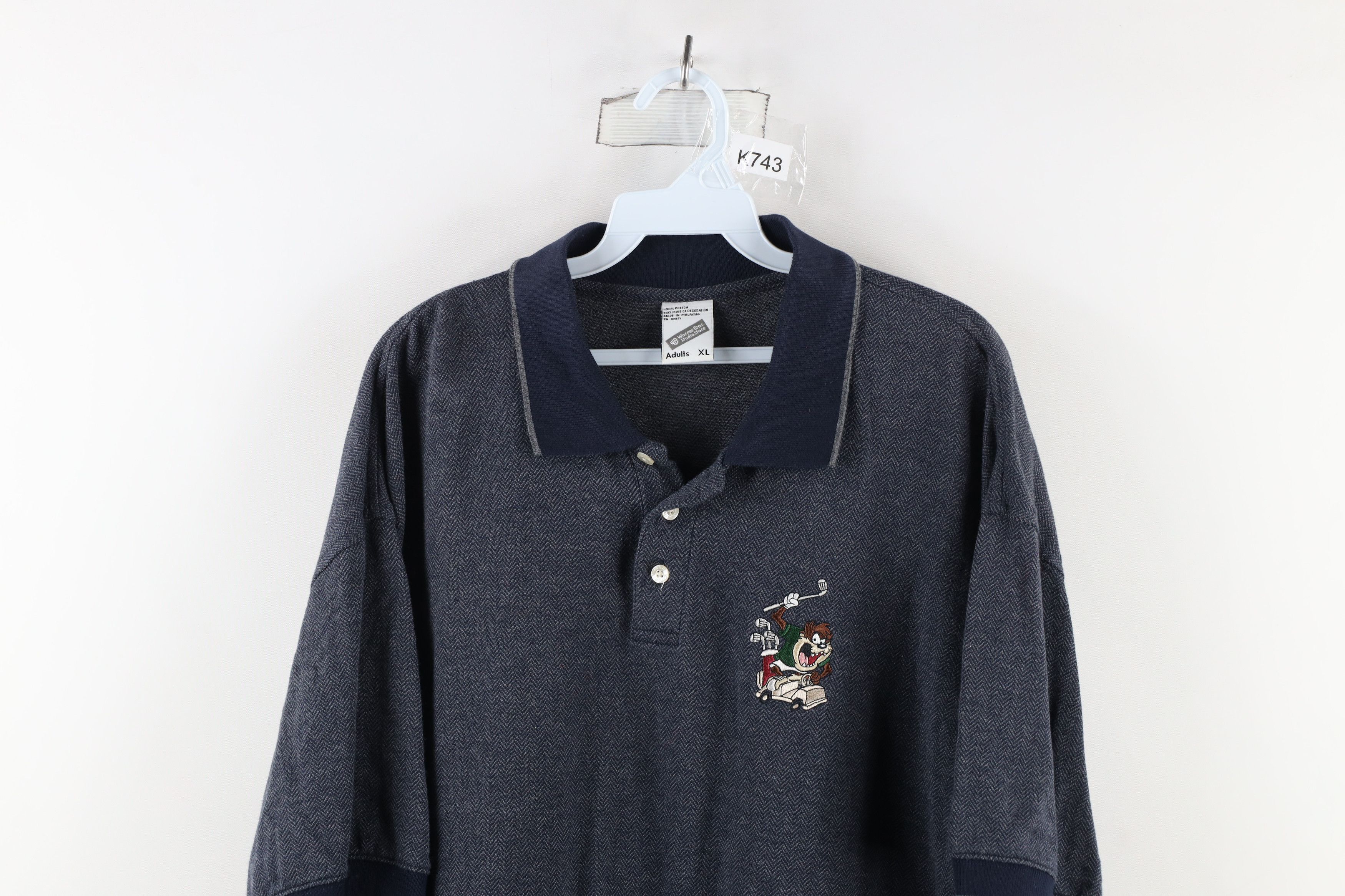 Vintage Vintage 90s Looney Tunes Taz Tazmanian Devil Golf Polo Size US XL / EU 56 / 4 - 2 Thumbnail