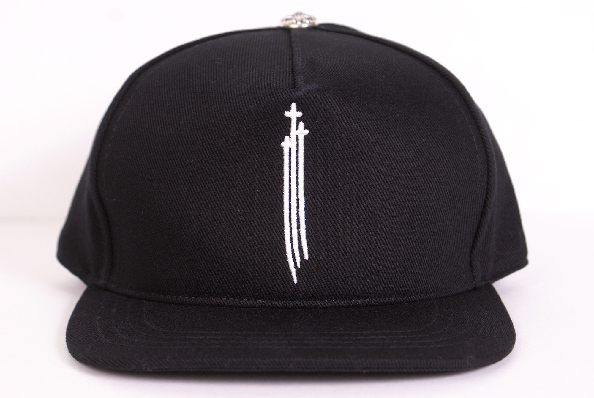 Chrome Hearts 2026 Chrome Hearts RS3 TRIPLE CROSS Denim Baseball Cap Black Size ONE SIZE - 2 Thumbnail