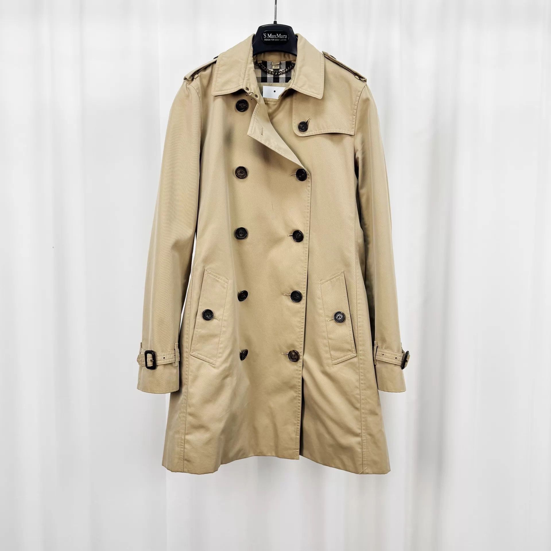 Burberry Burberry Kensington Check Trench Coat UK8 9/10 Flaws pics Size S / US 4 / IT 40 - 1 Thumbnail