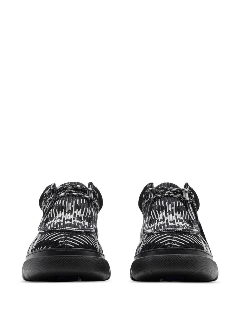 Burberry o1w1db10125 Check Woven Creeper Shoes in Black/White Size US 8 / EU 41 - 2 Thumbnail