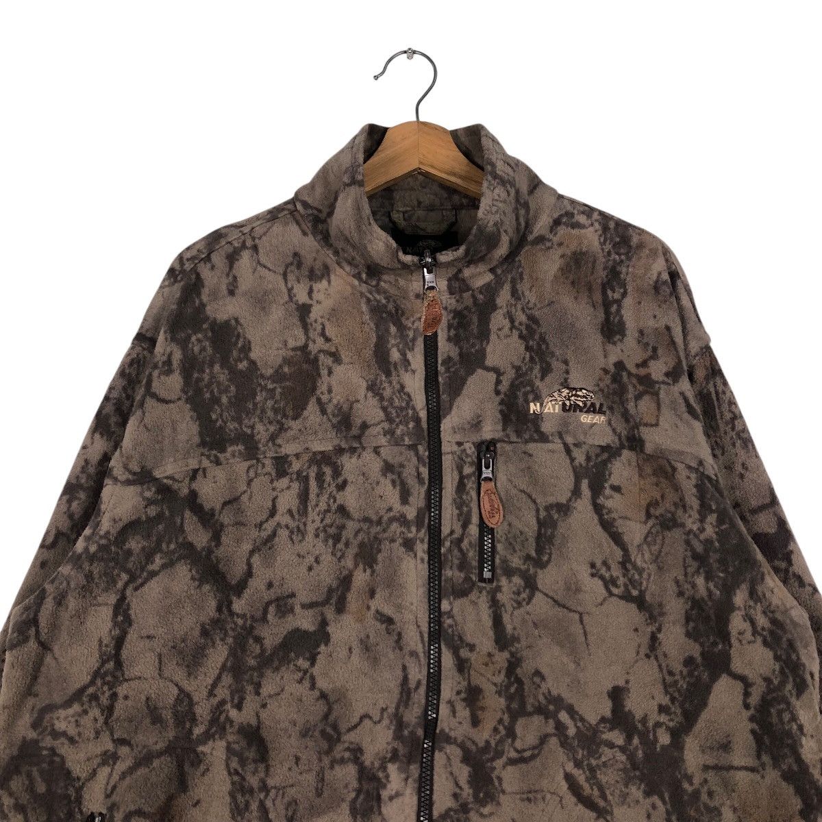 Japanese Brand 📌Vintage Zippet Fleece Jacket National Gear Hunting Design Size US M / EU 48-50 / 2 - 4 Thumbnail