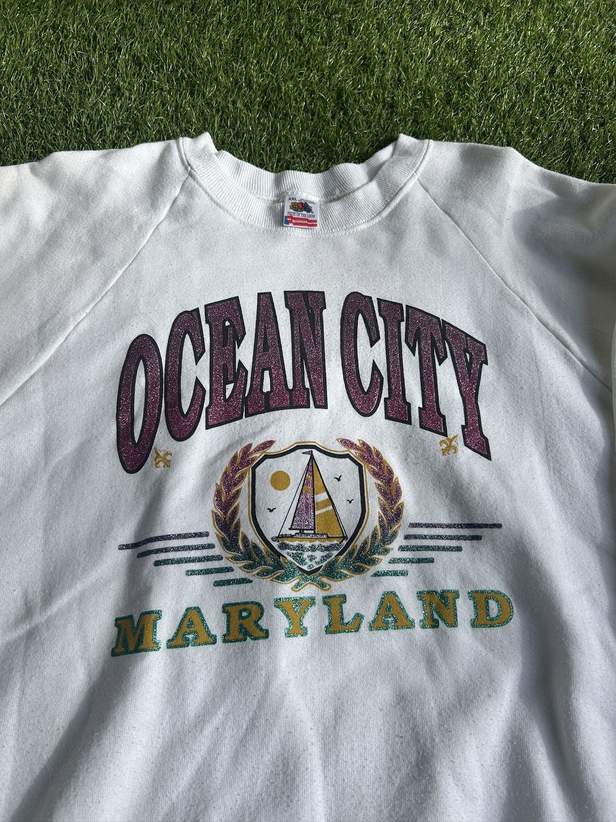 Vintage Vintage 90s Ocean City Maryland Crewneck Sweatshirt Size US XXL / EU 58 / 5 - 2 Thumbnail