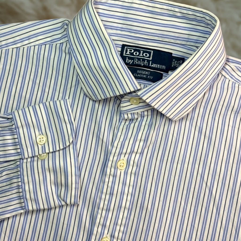 Polo Ralph Lauren Polo Ralph Lauren Button Down Men 16.5 Blue White Striped Regent  Classic Fit Shirt Mens Regular Size 16.5 Blue White Striped Regent Classic  Fit | Grailed