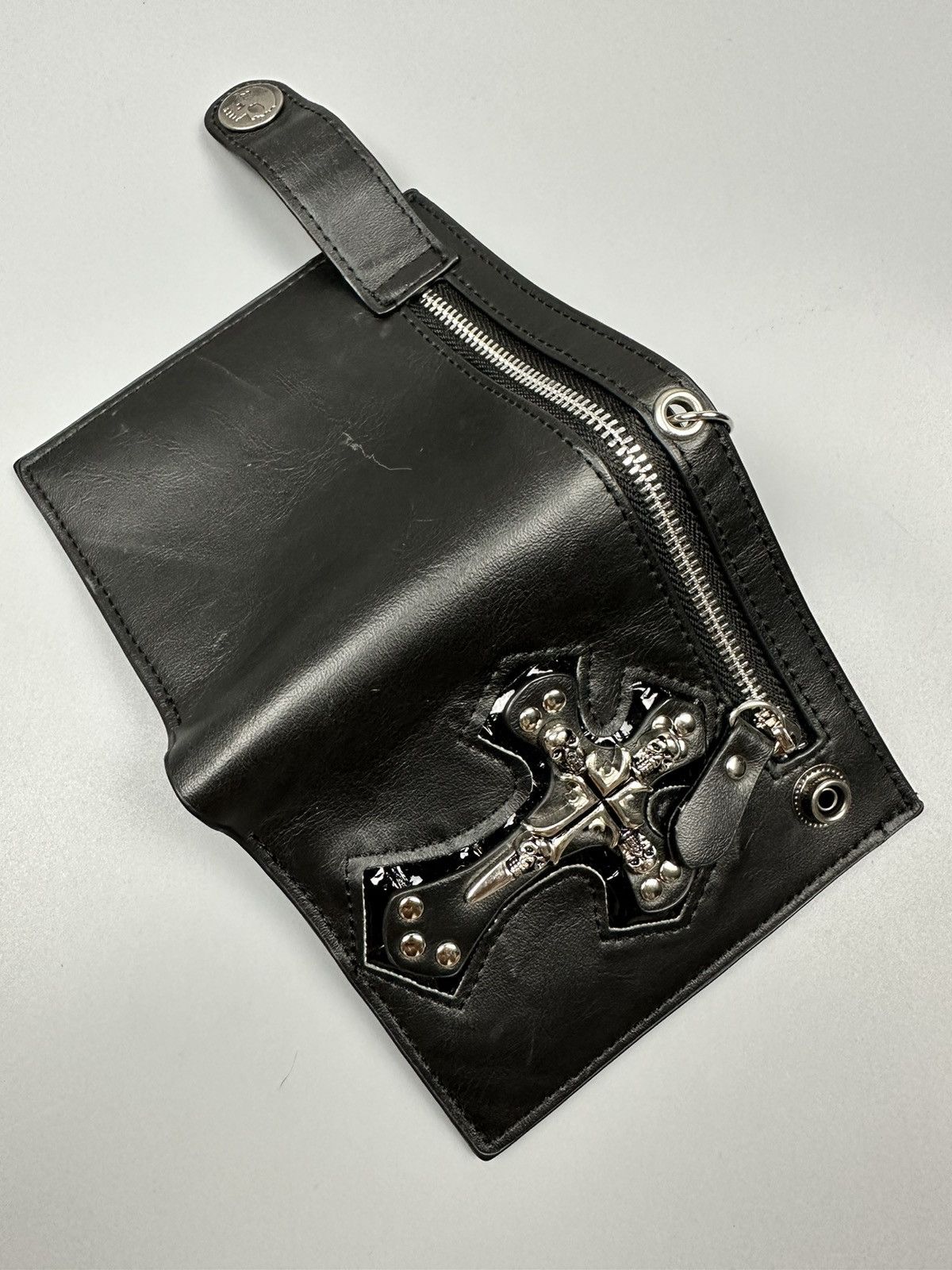 If Six Was Nine × Le Grande Bleu (L.G.B.) Chrome Hearts Inspired Japanese Punk Cross Skull Wallet Size ONE SIZE - 5 Thumbnail