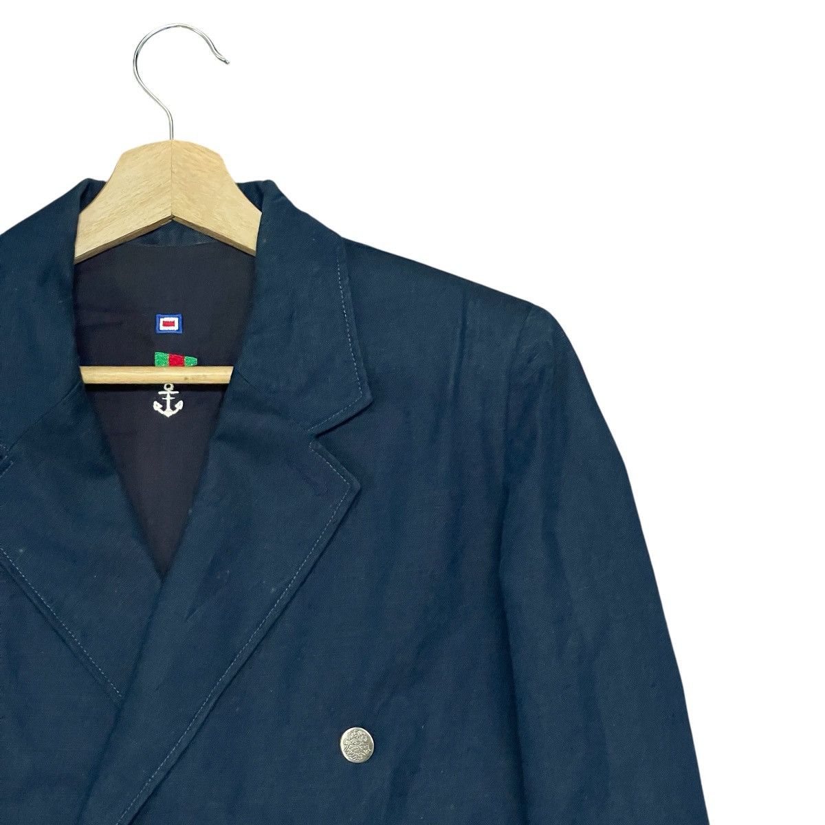 Vintage Vintage French Nautical Maritime Double Breasted Blazer Size US M / EU 48-50 / 2 - 3 Thumbnail