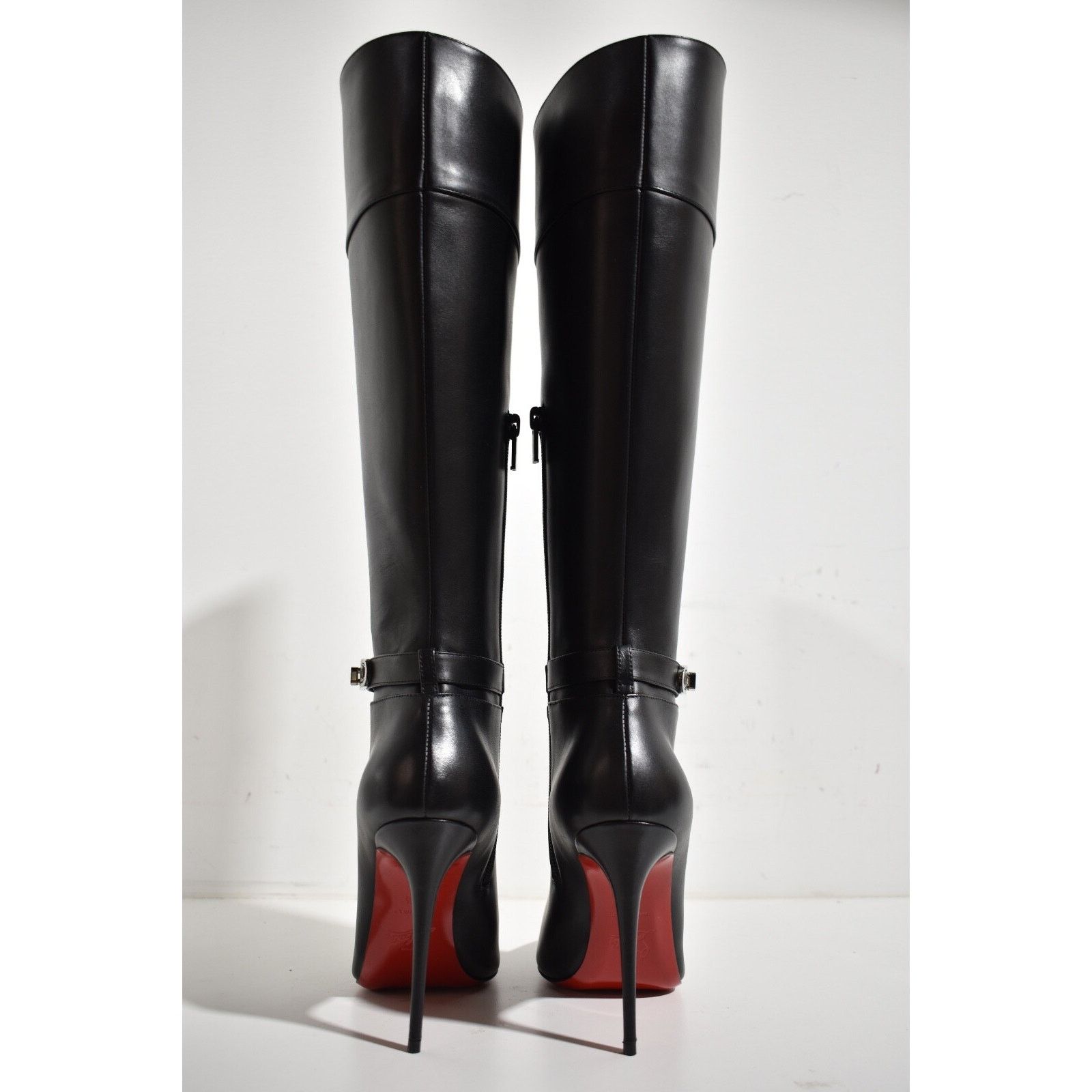 Christian Louboutin Christian Louboutin Lock Kate Botta 100 Black Leather Knee Size US 6.5 / IT 36.5 - 11 Thumbnail