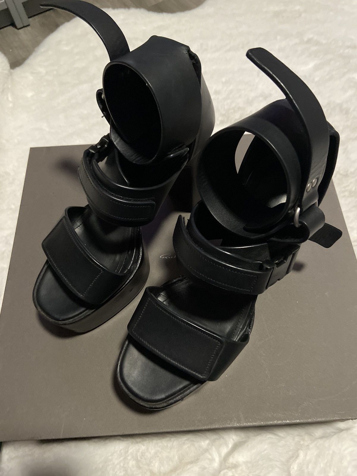 Rick Owens Rick Owens Kiss ankle strap platform heels Size US 8.5 / IT 38.5 - 8 Thumbnail