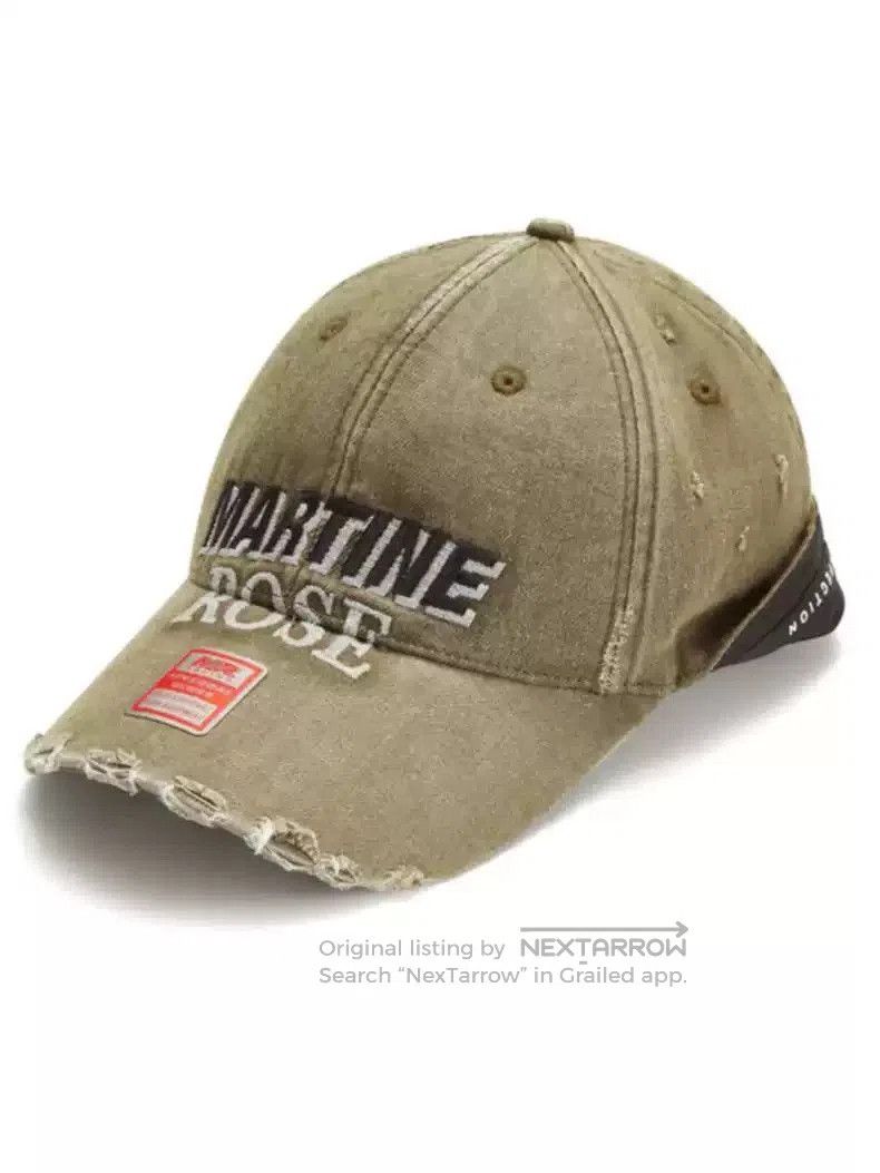 Martine Rose Martine Rose destroyed LOGO embroidery curveball cap Cap. Size ONE SIZE - 1 Thumbnail