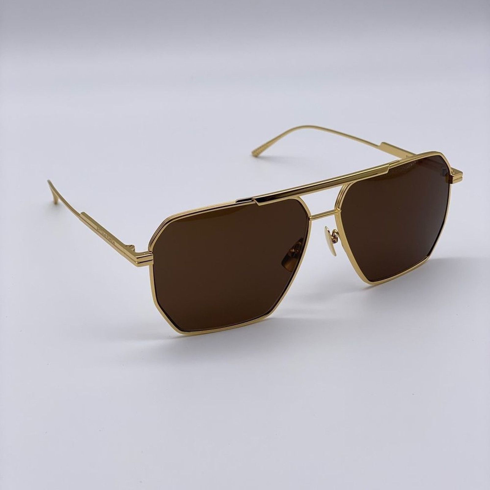 BRAND NEW BOTTEGA VENETA BV1012S 003 Gold/Brown Unisex