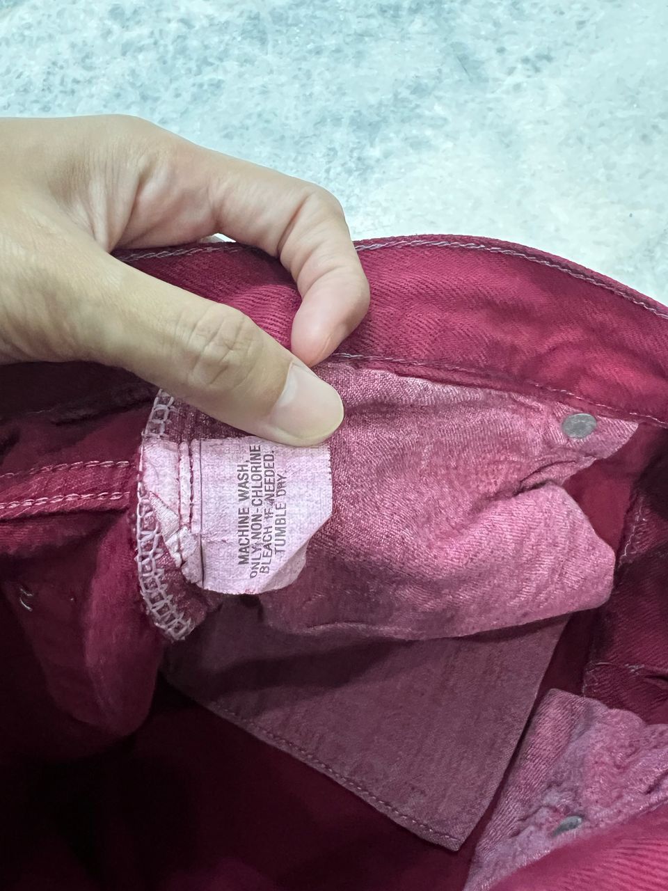 Levi's × Vintage Vintage 80’s Levis 501 Maroon Colour Size US 32 / EU 48 - 13 Thumbnail