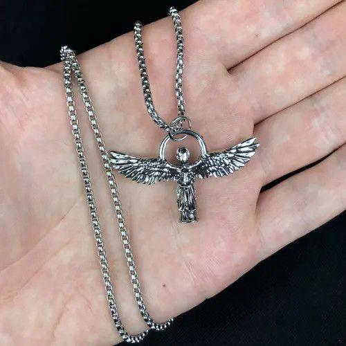 VIBE Angel Necklace Punk Chain Y2K Size ONE SIZE - 3 Thumbnail