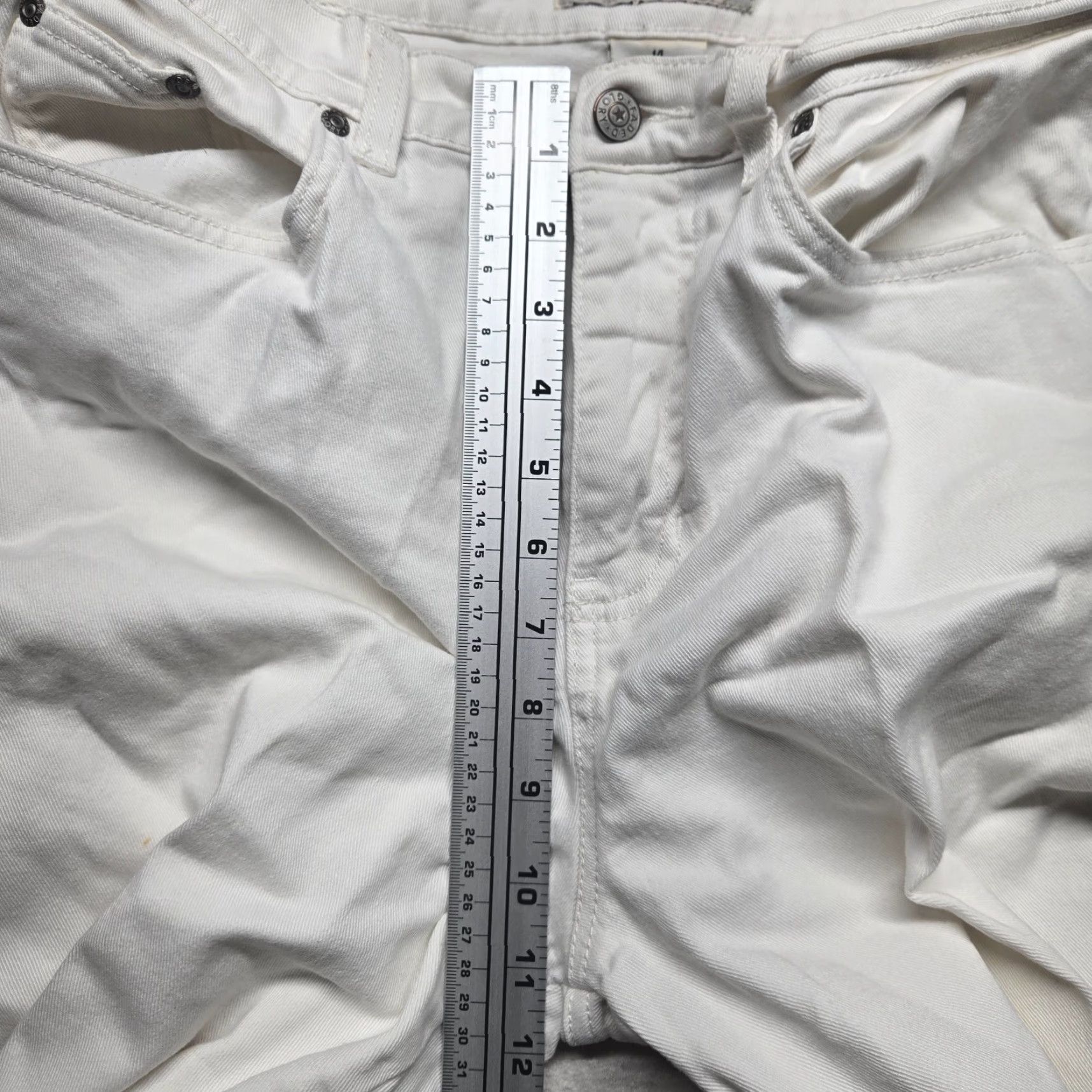 Faded Glory Faded Glory White Casual Pants Womens 14 Pockets Button Zip Straight Capri Length Summer Spring Size 36" / US 14 / IT 50 - 5 Thumbnail