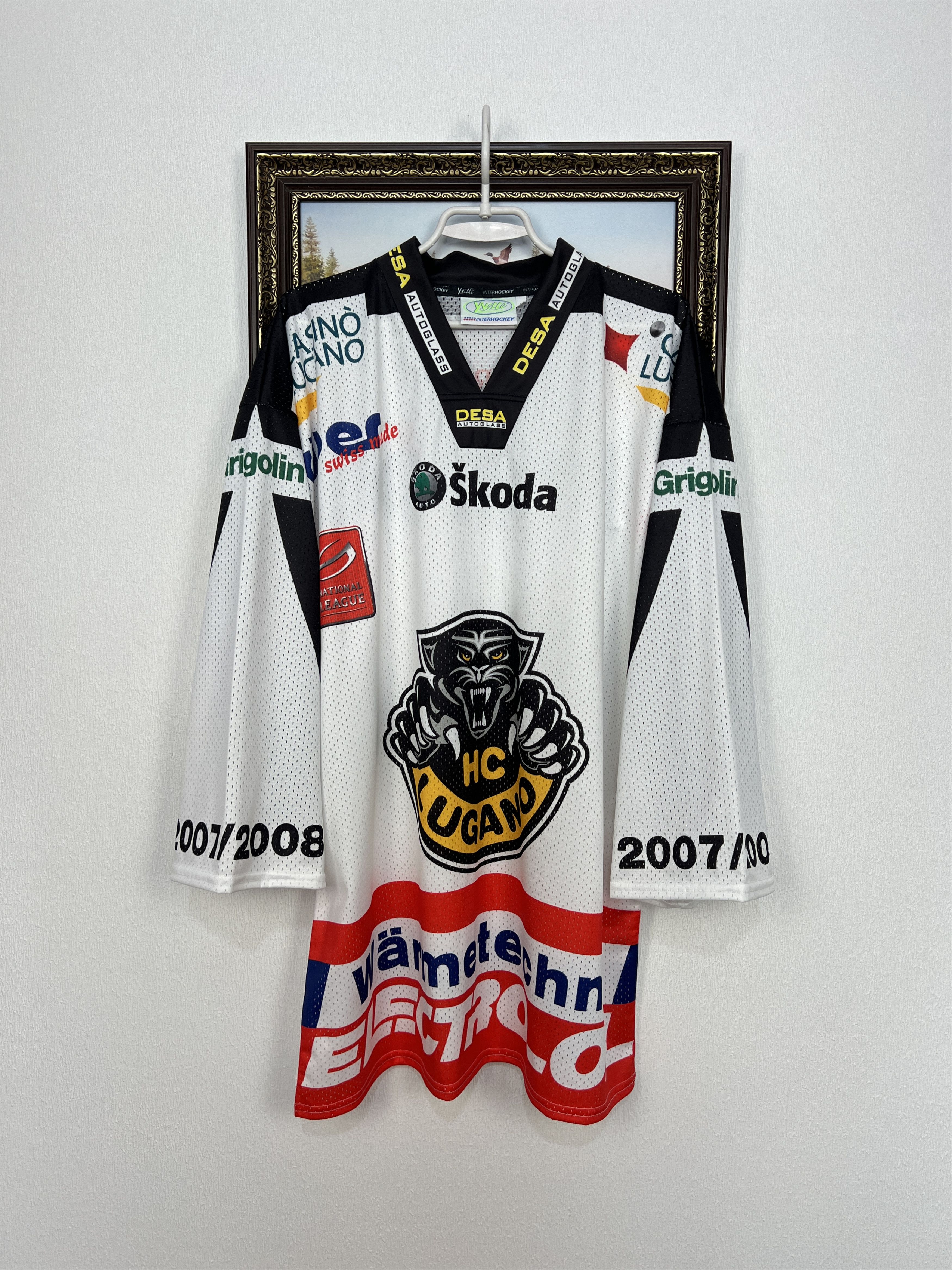 Vintage Vintage HC Lugano 2007 Switzerland Ice Hockey Jersey Mens Size US L / EU 52-54 / 3 - 1 Thumbnail